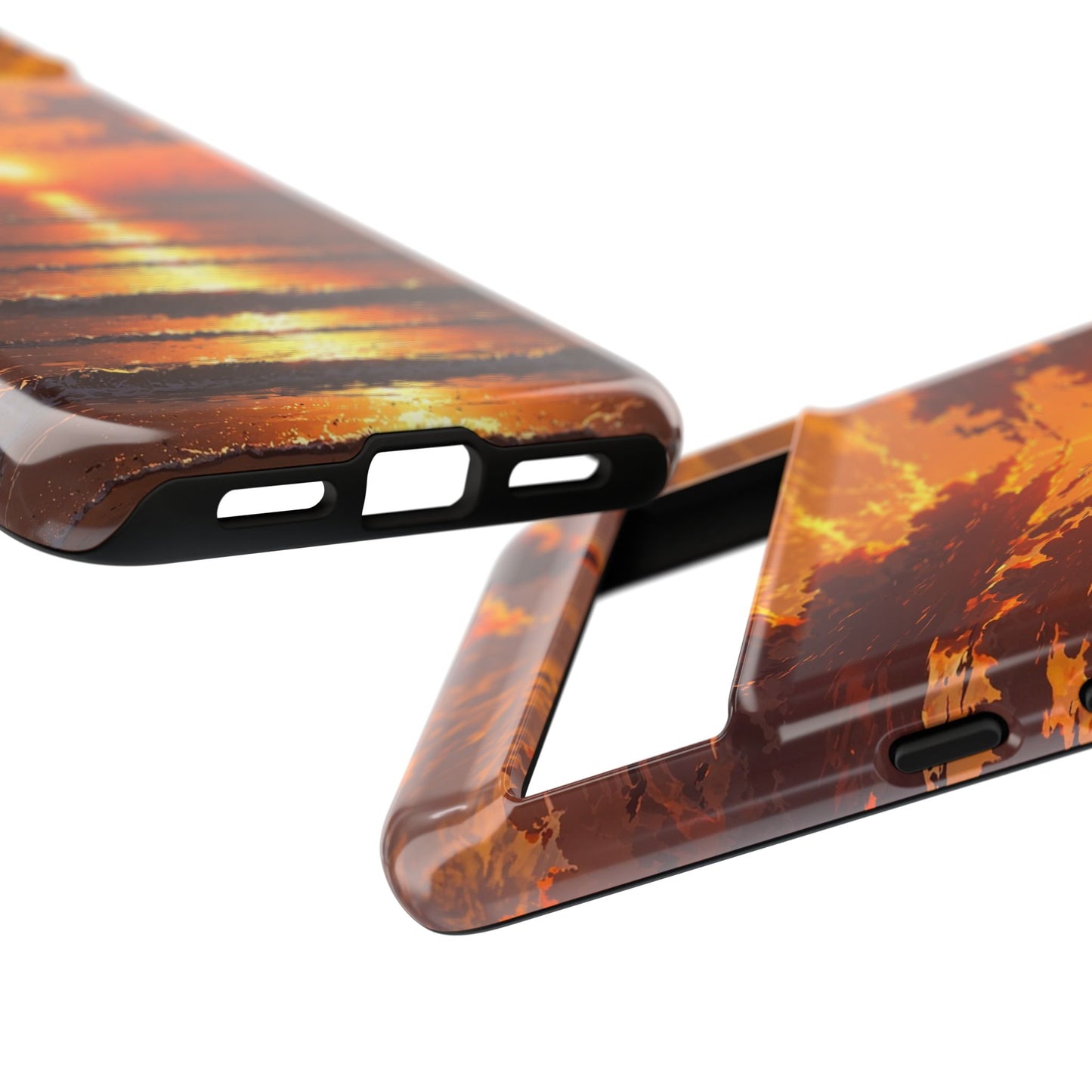 Sunset Waves Tough Phone Case – Vibrant Ocean Sunset Design, Perfect Gift for Nature Lovers