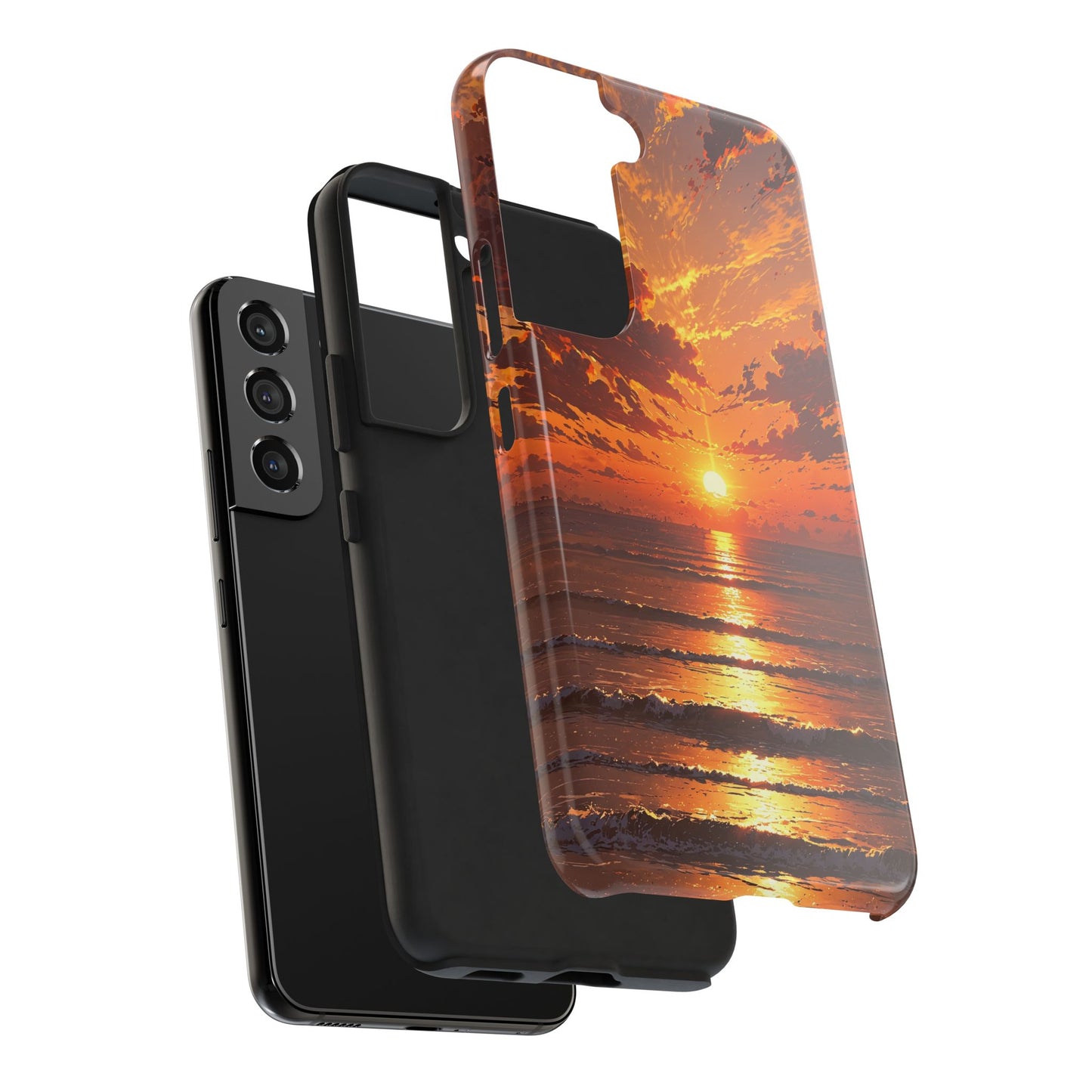 Sunset Waves Tough Phone Case - Vibrant Ocean Design