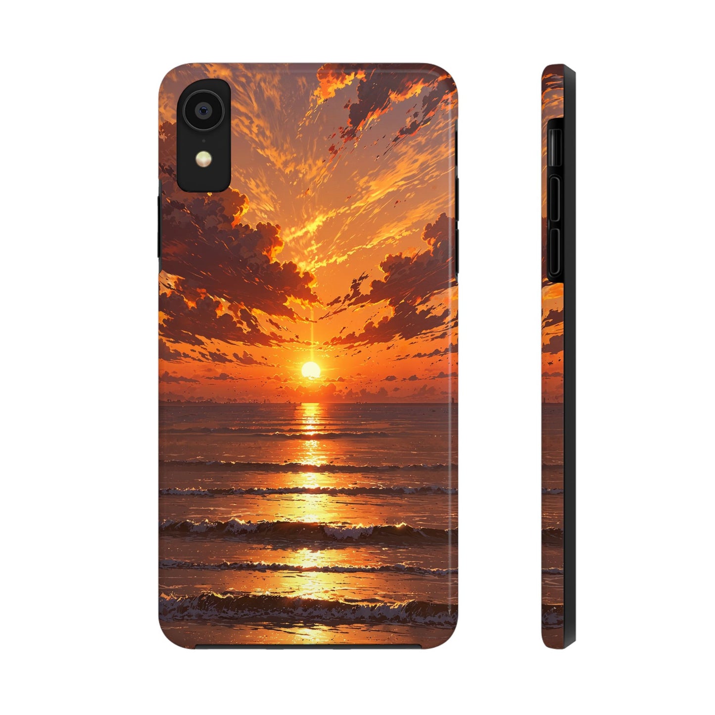 Sunset Waves Tough Phone Case - Vibrant Ocean Design