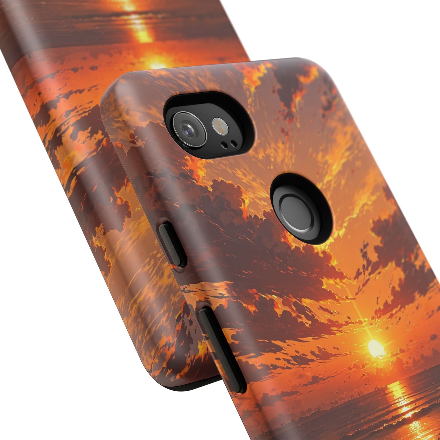 Sunset Waves Tough Phone Case – Vibrant Ocean Sunset Design, Perfect Gift for Nature Lovers