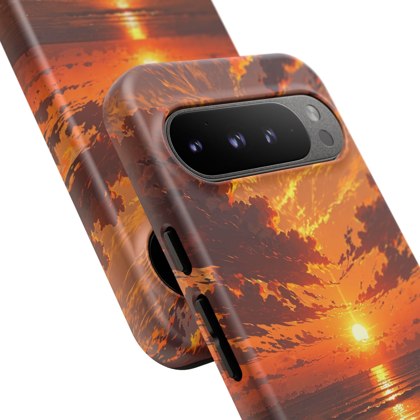 Sunset Waves Tough Phone Case – Vibrant Ocean Sunset Design, Perfect Gift for Nature Lovers