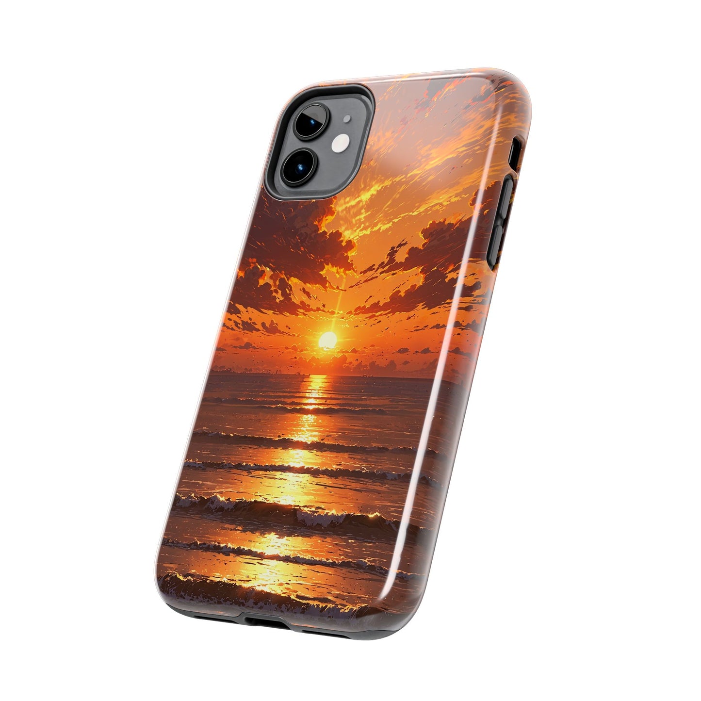 Sunset Waves Tough Phone Case - Vibrant Ocean Design