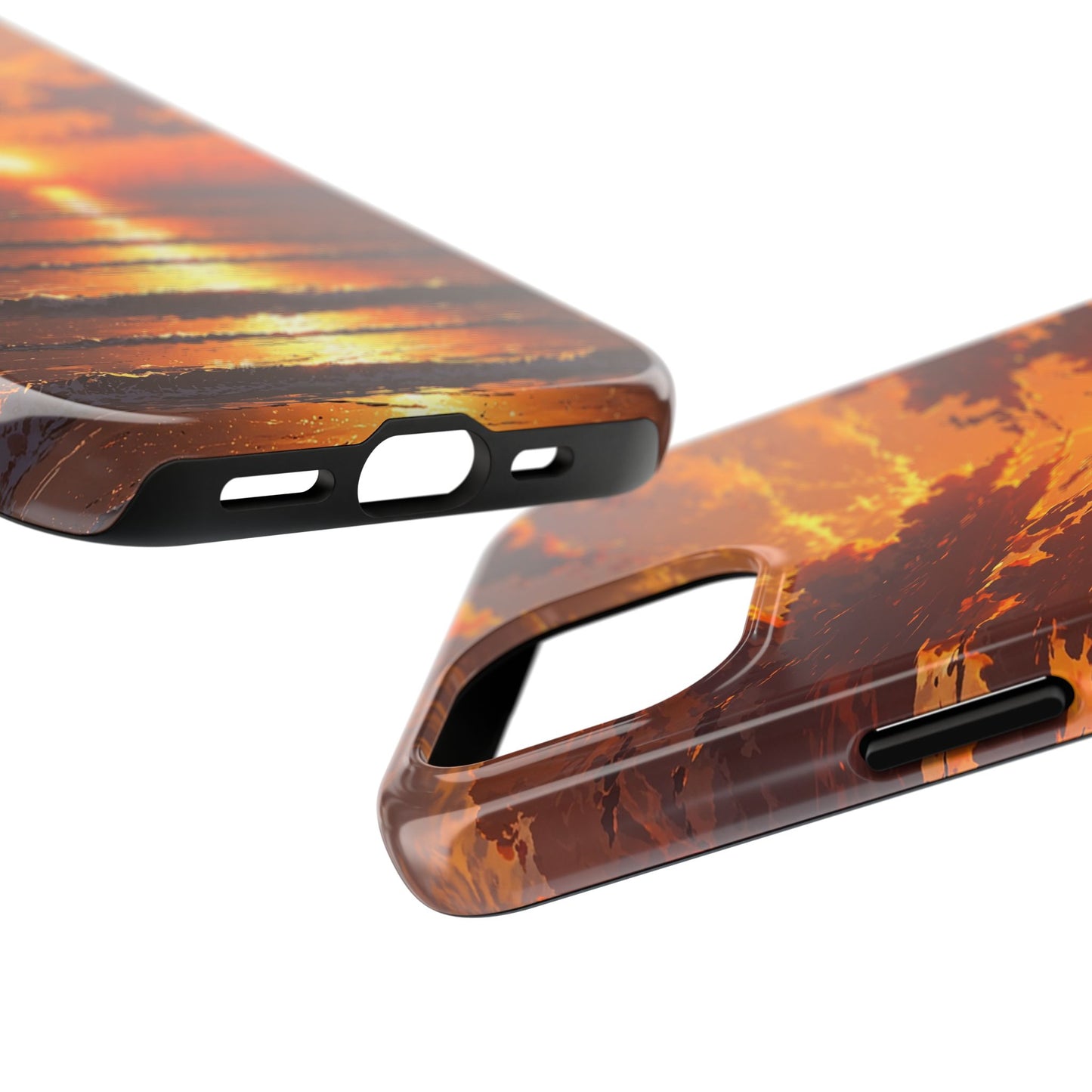 Sunset Waves Tough Phone Case - Vibrant Ocean Design