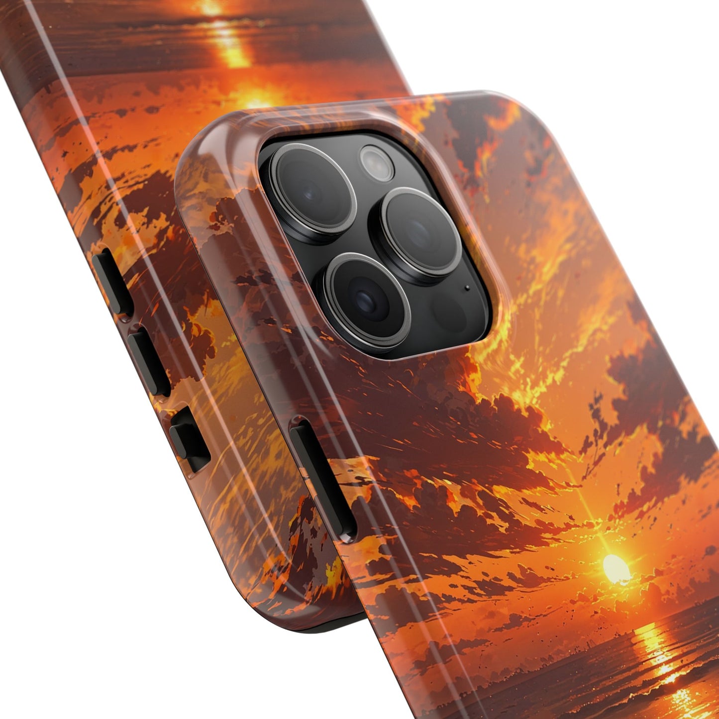 Sunset Waves Tough Phone Case - Vibrant Ocean Design