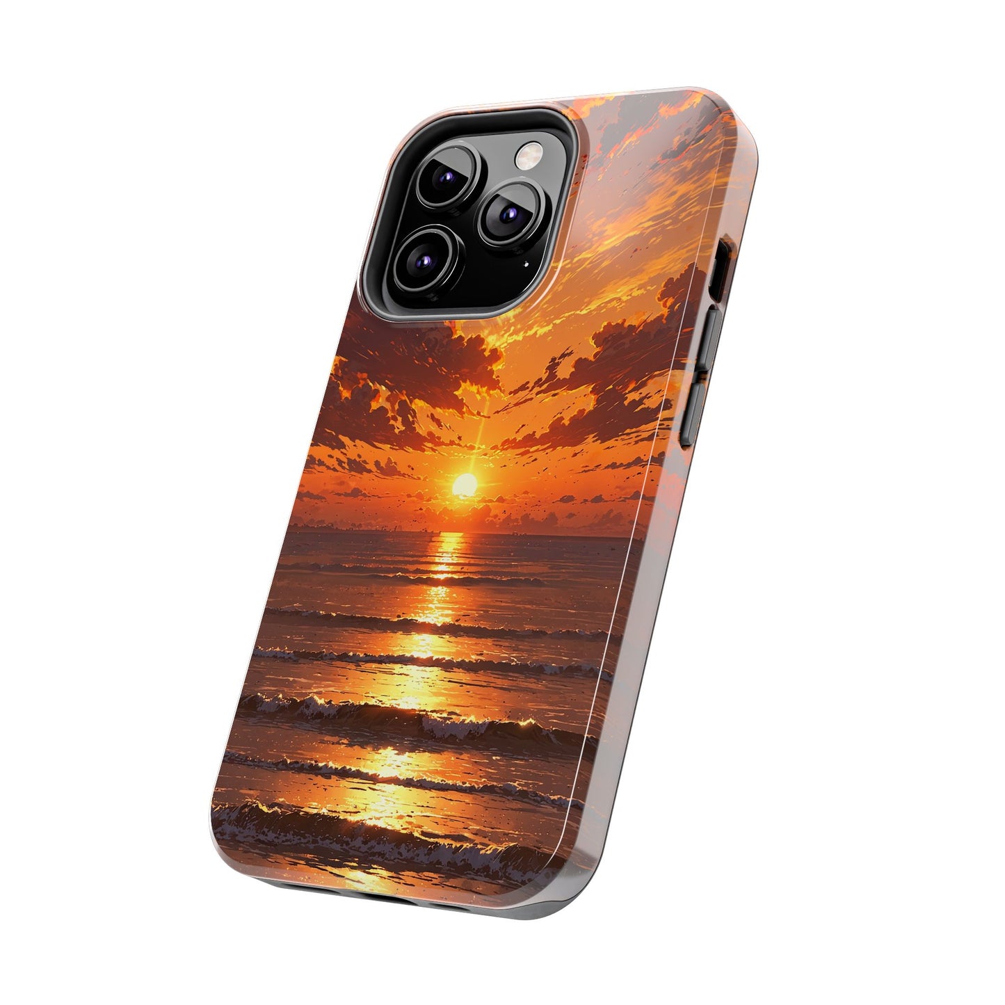 Sunset Waves Tough Phone Case - Vibrant Ocean Design