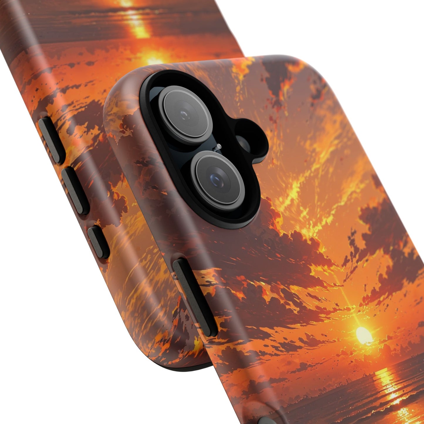 Sunset Waves Tough Phone Case – Vibrant Ocean Sunset Design, Perfect Gift for Nature Lovers
