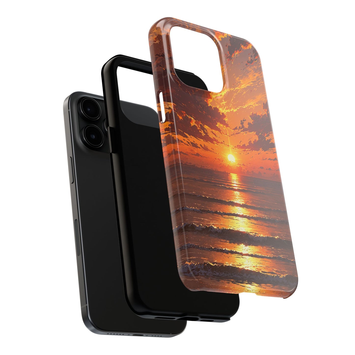 Sunset Waves Tough Phone Case - Vibrant Ocean Design