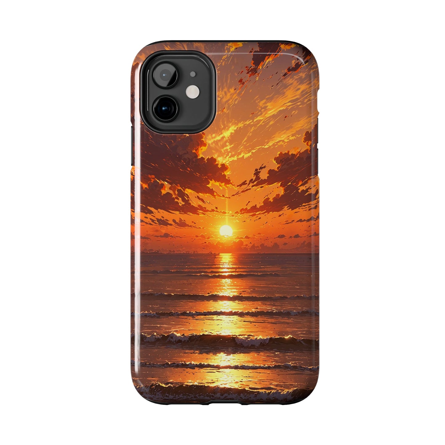 Sunset Waves Tough Phone Case - Vibrant Ocean Design
