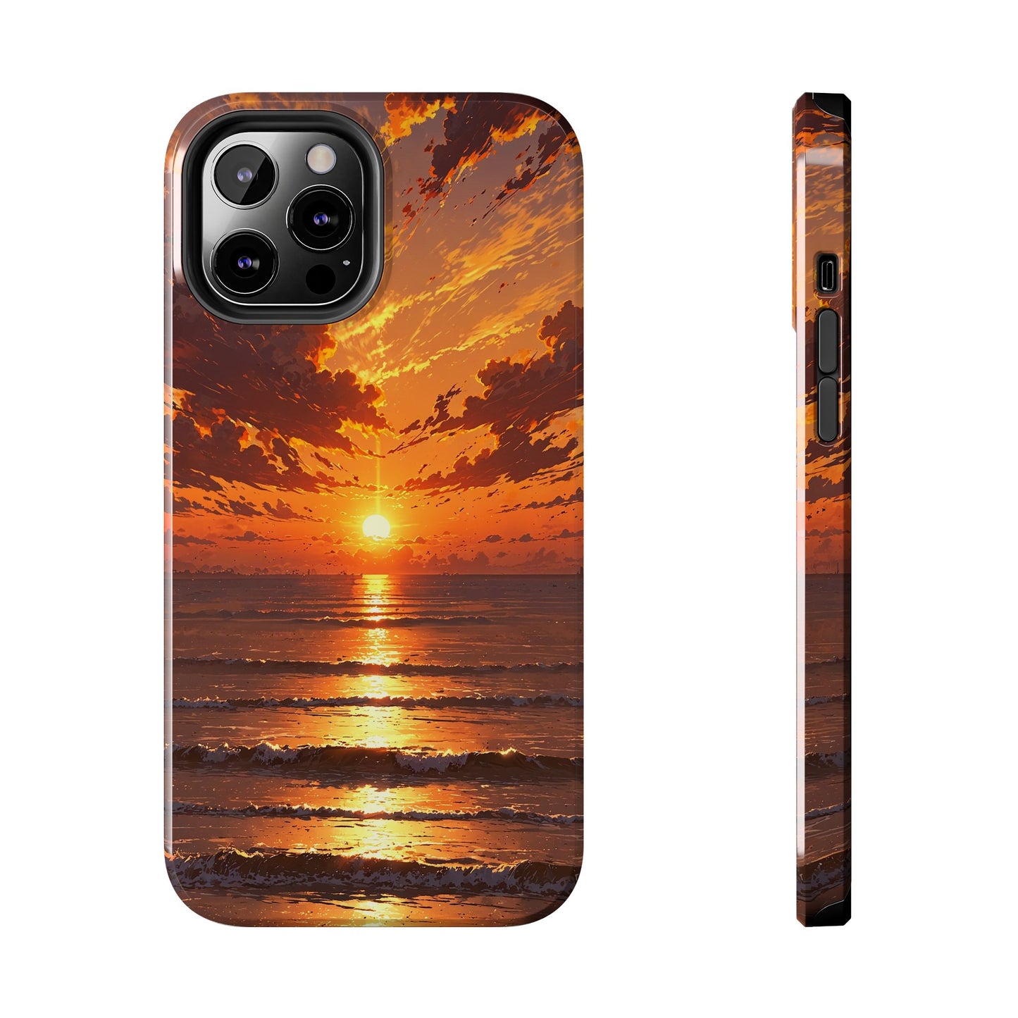 Sunset Waves Tough Phone Case - Vibrant Ocean Design