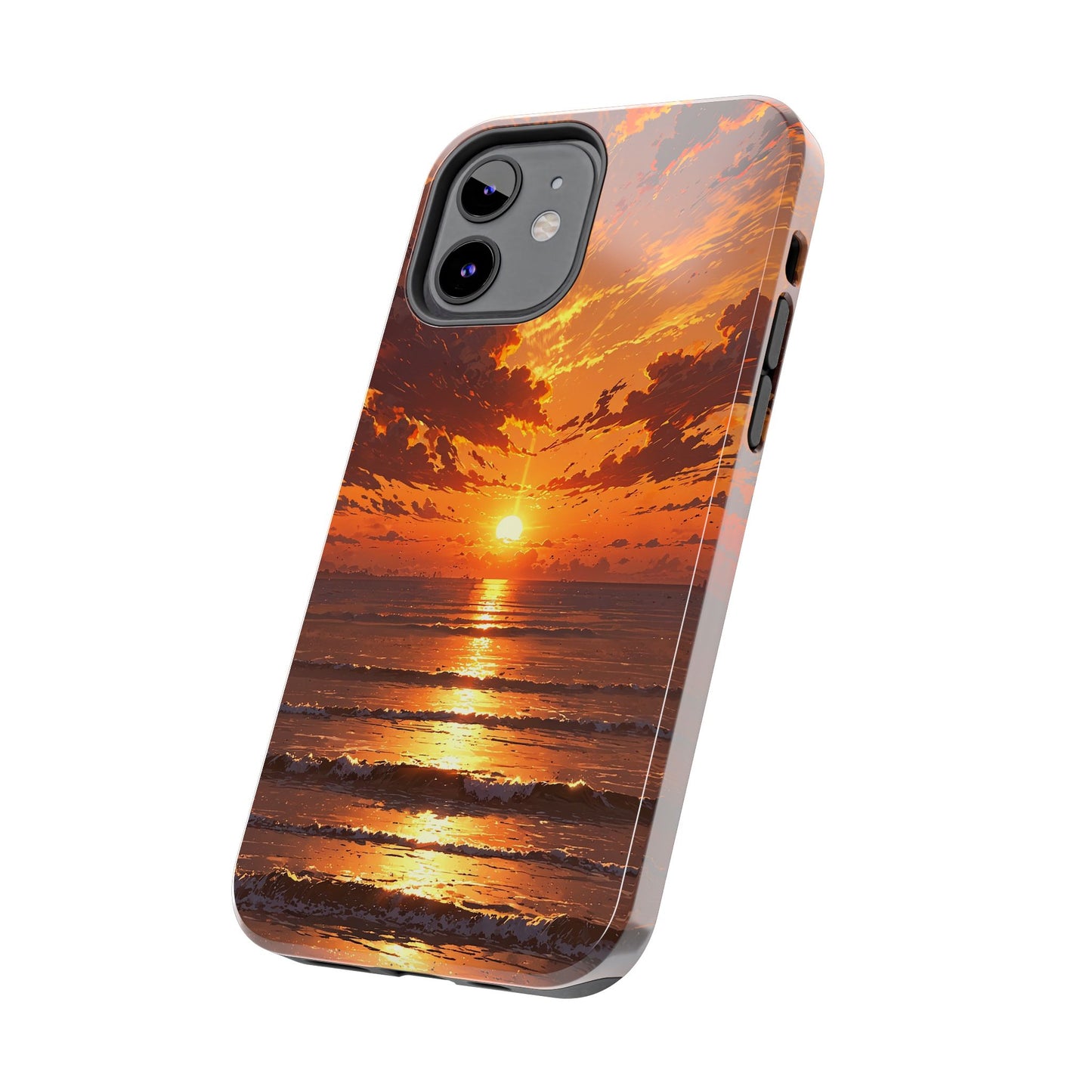 Sunset Waves Tough Phone Case - Vibrant Ocean Design