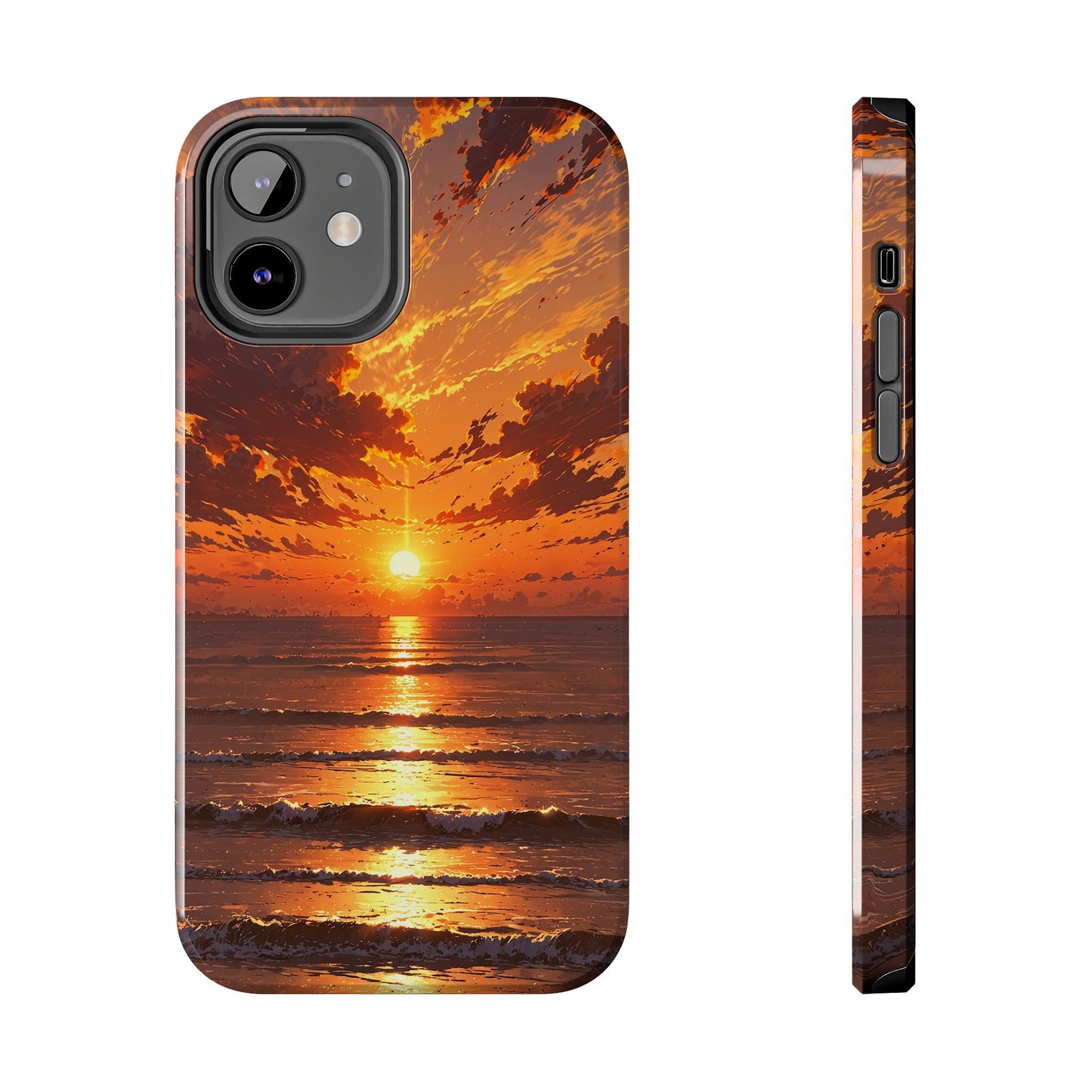 Sunset Waves Tough Phone Case - Vibrant Ocean Design