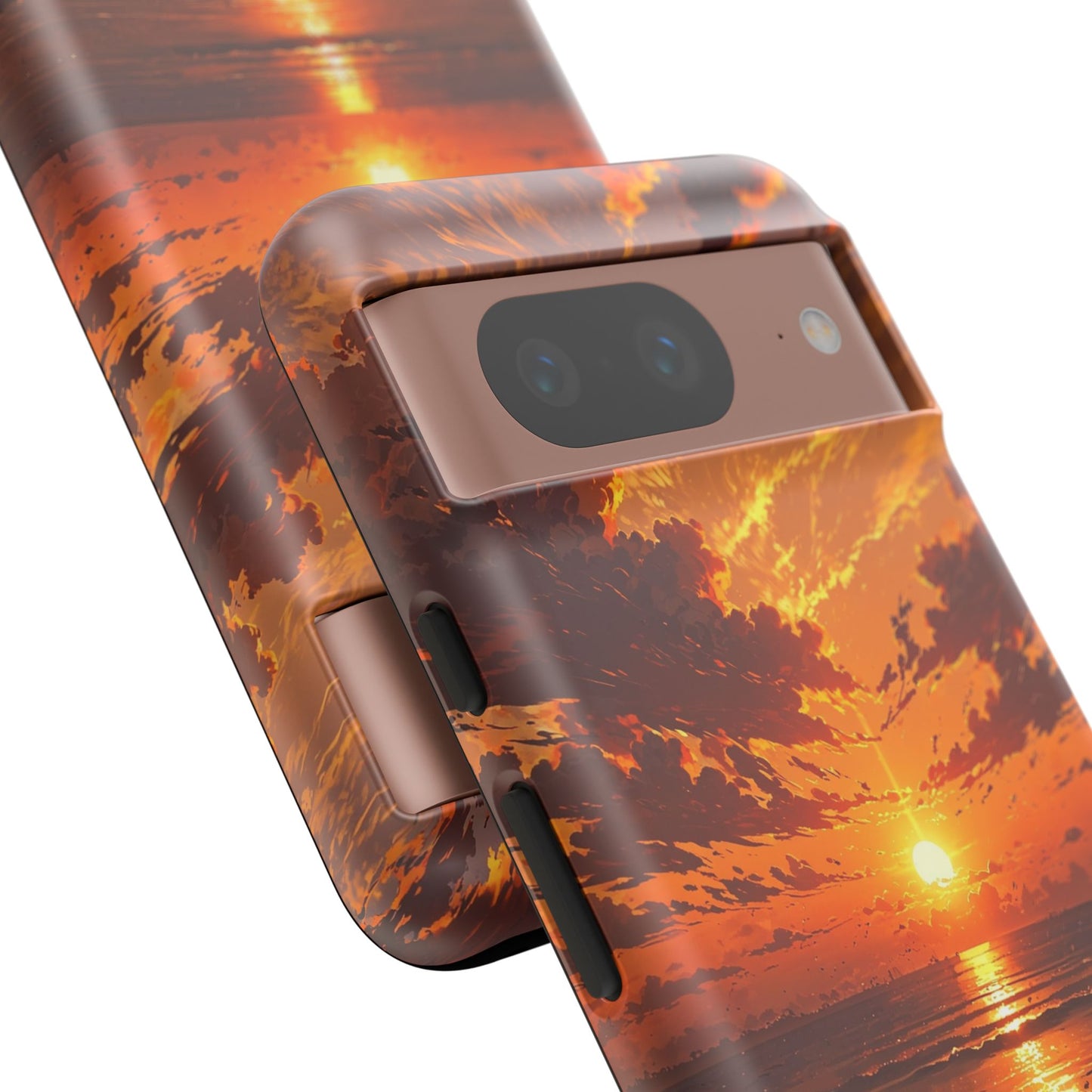 Sunset Waves Tough Phone Case – Vibrant Ocean Sunset Design, Perfect Gift for Nature Lovers