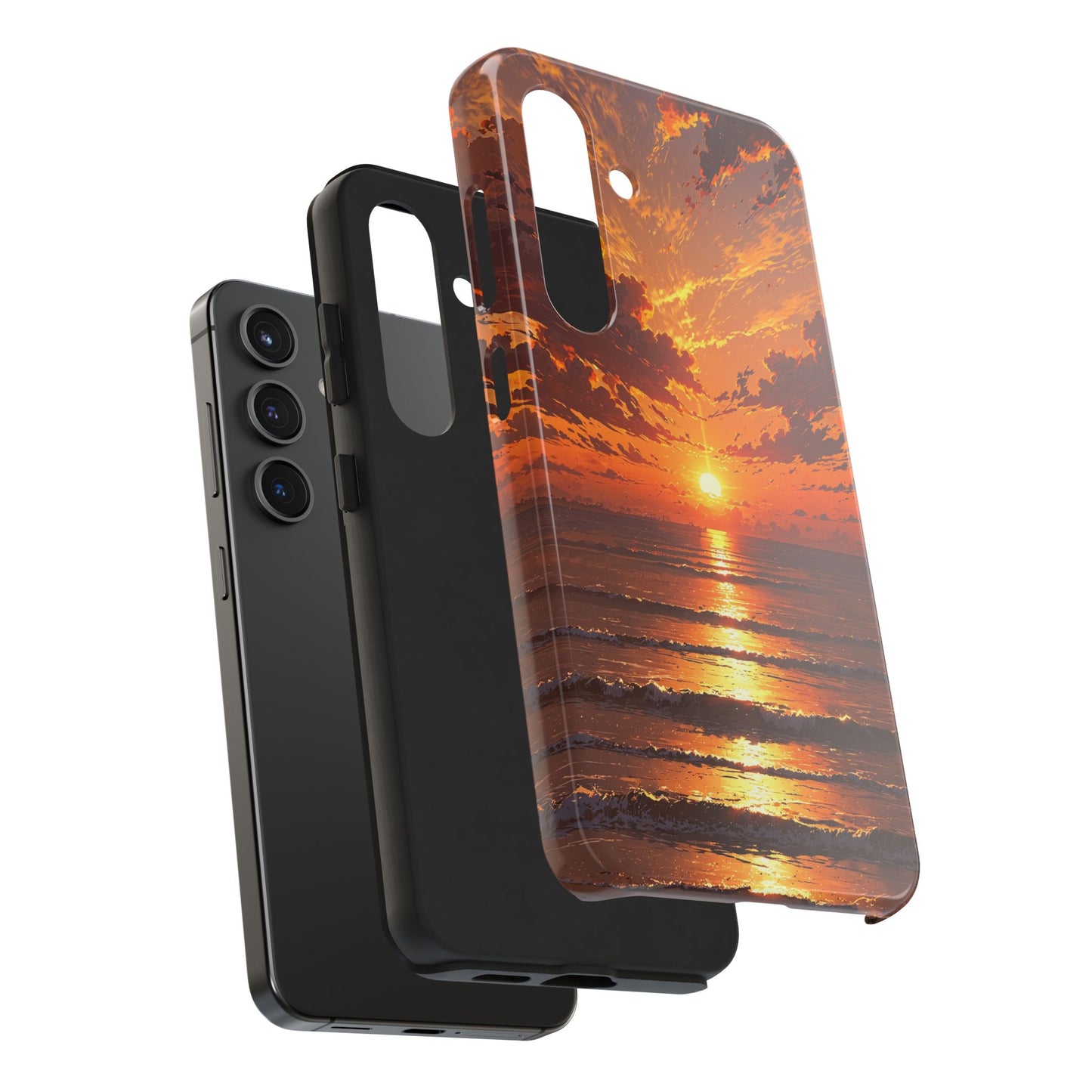 Sunset Waves Tough Phone Case - Vibrant Ocean Design