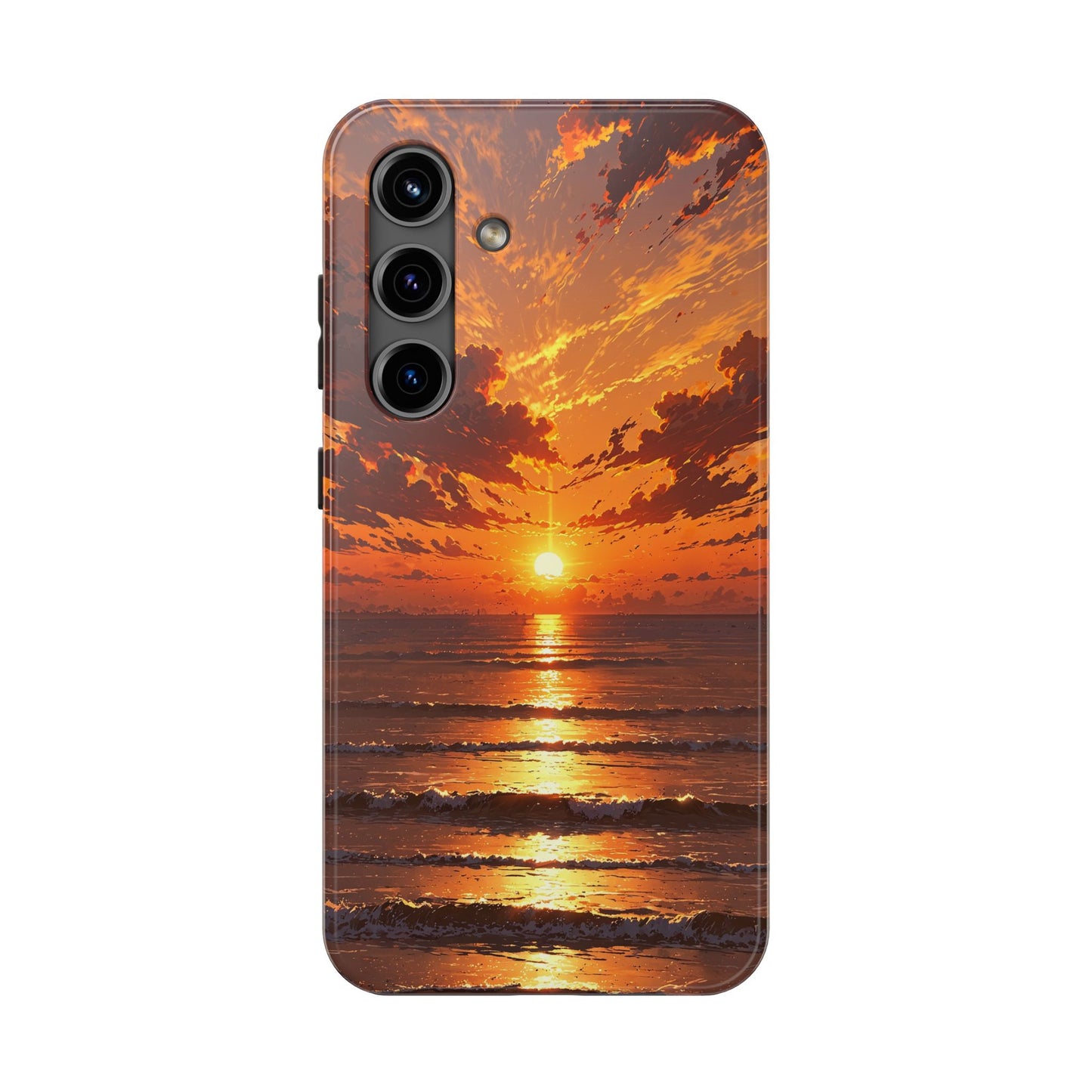 Sunset Waves Tough Phone Case - Vibrant Ocean Design