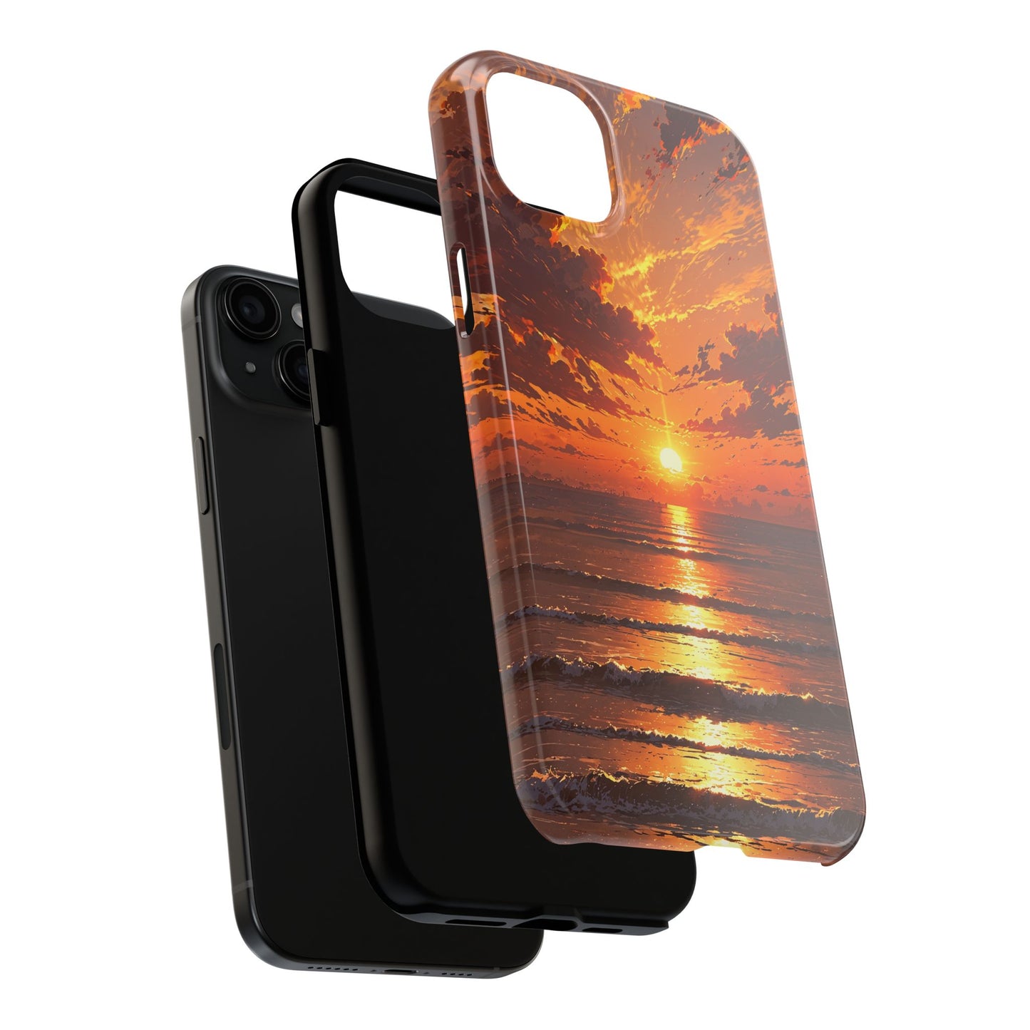 Sunset Waves Tough Phone Case - Vibrant Ocean Design