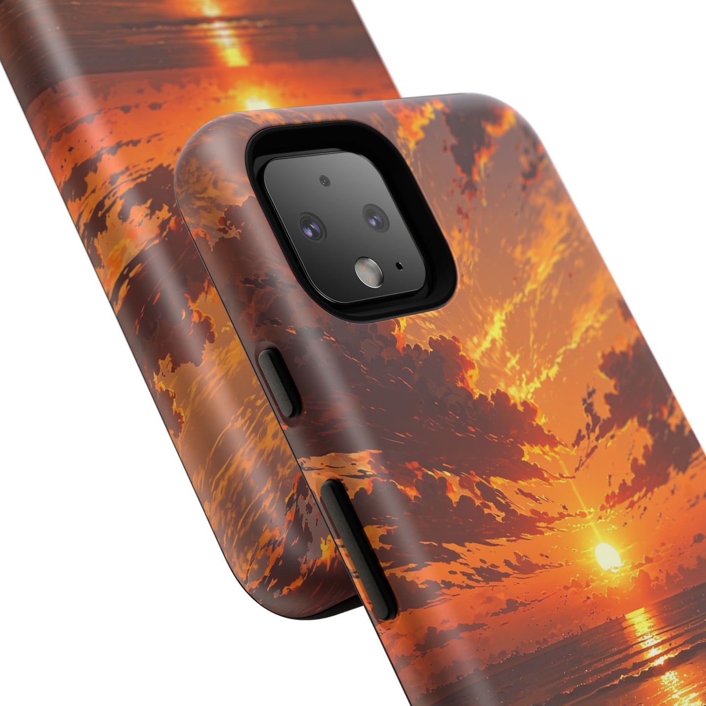 Sunset Waves Tough Phone Case – Vibrant Ocean Sunset Design, Perfect Gift for Nature Lovers