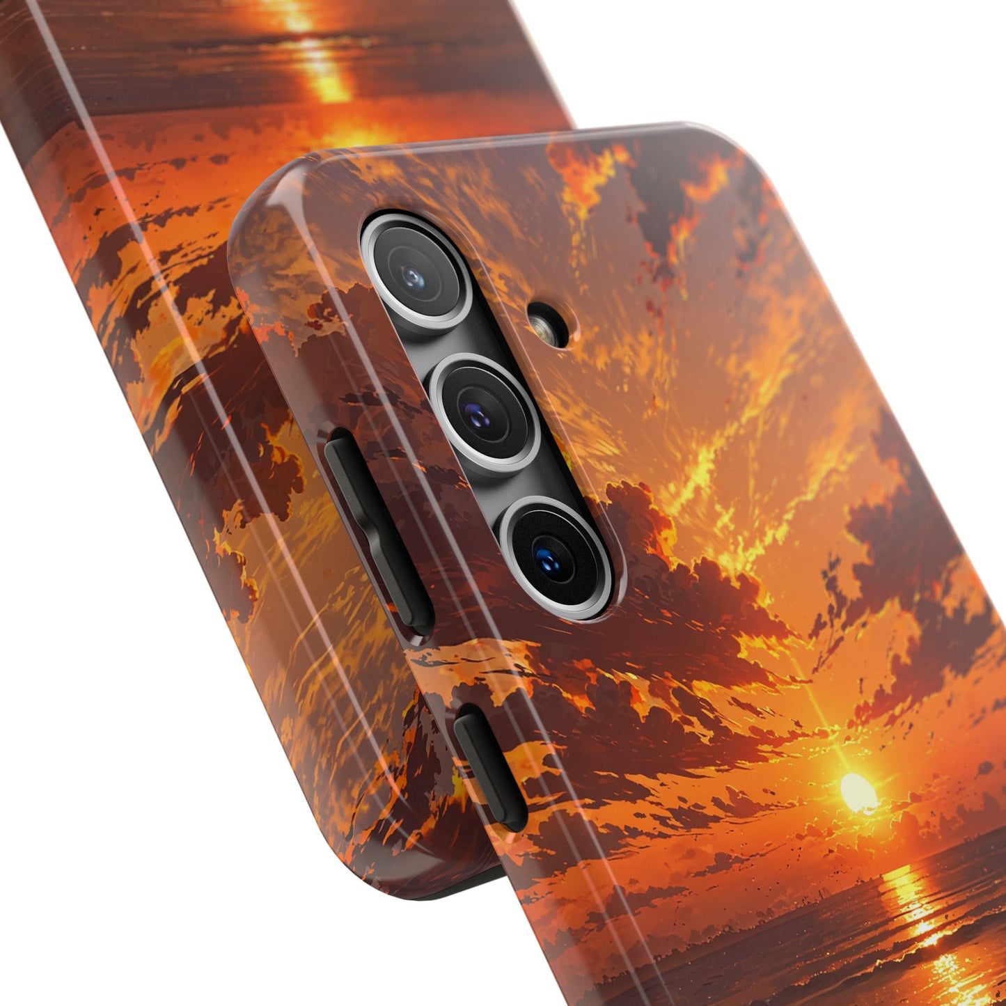 Sunset Waves Tough Phone Case - Vibrant Ocean Design