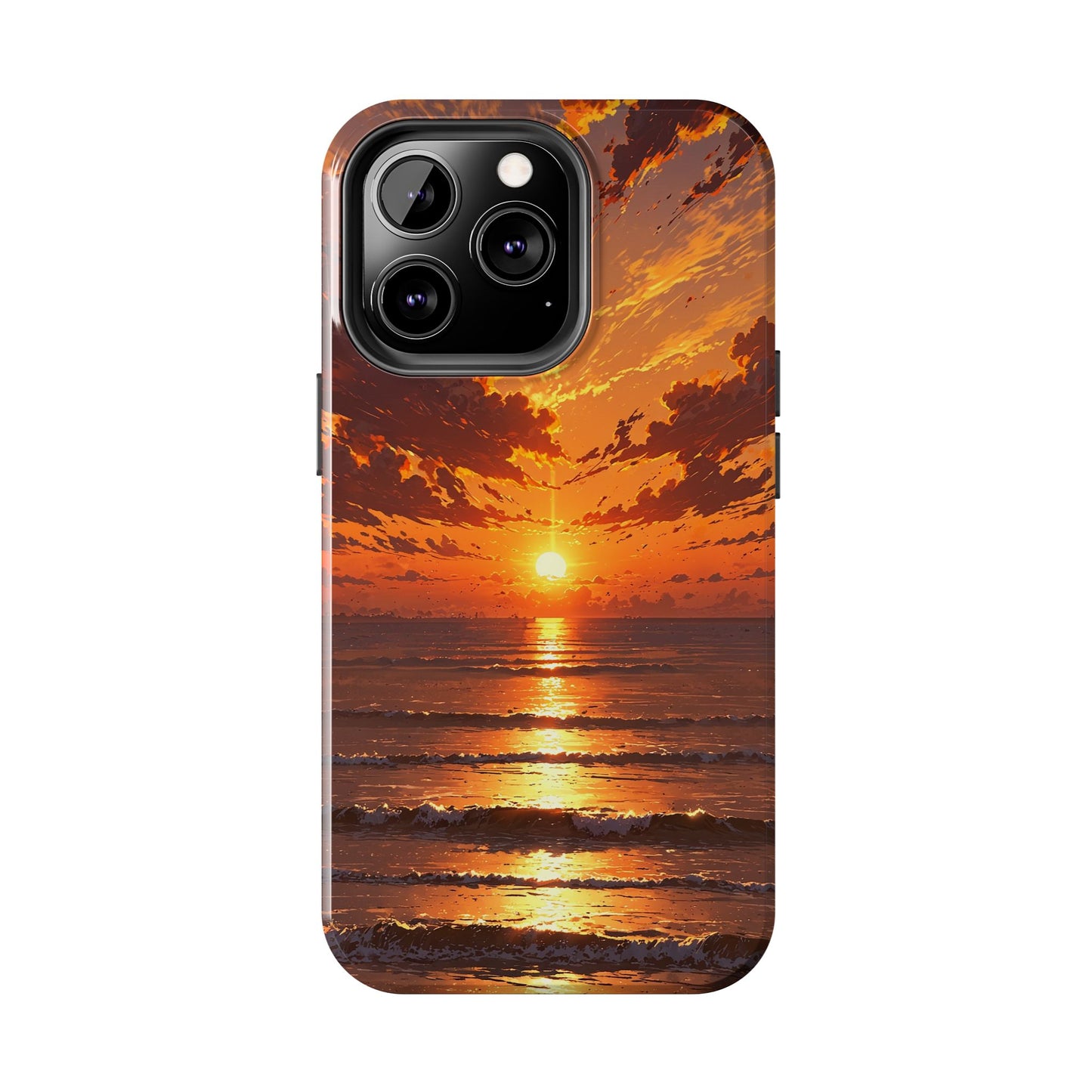 Sunset Waves Tough Phone Case - Vibrant Ocean Design