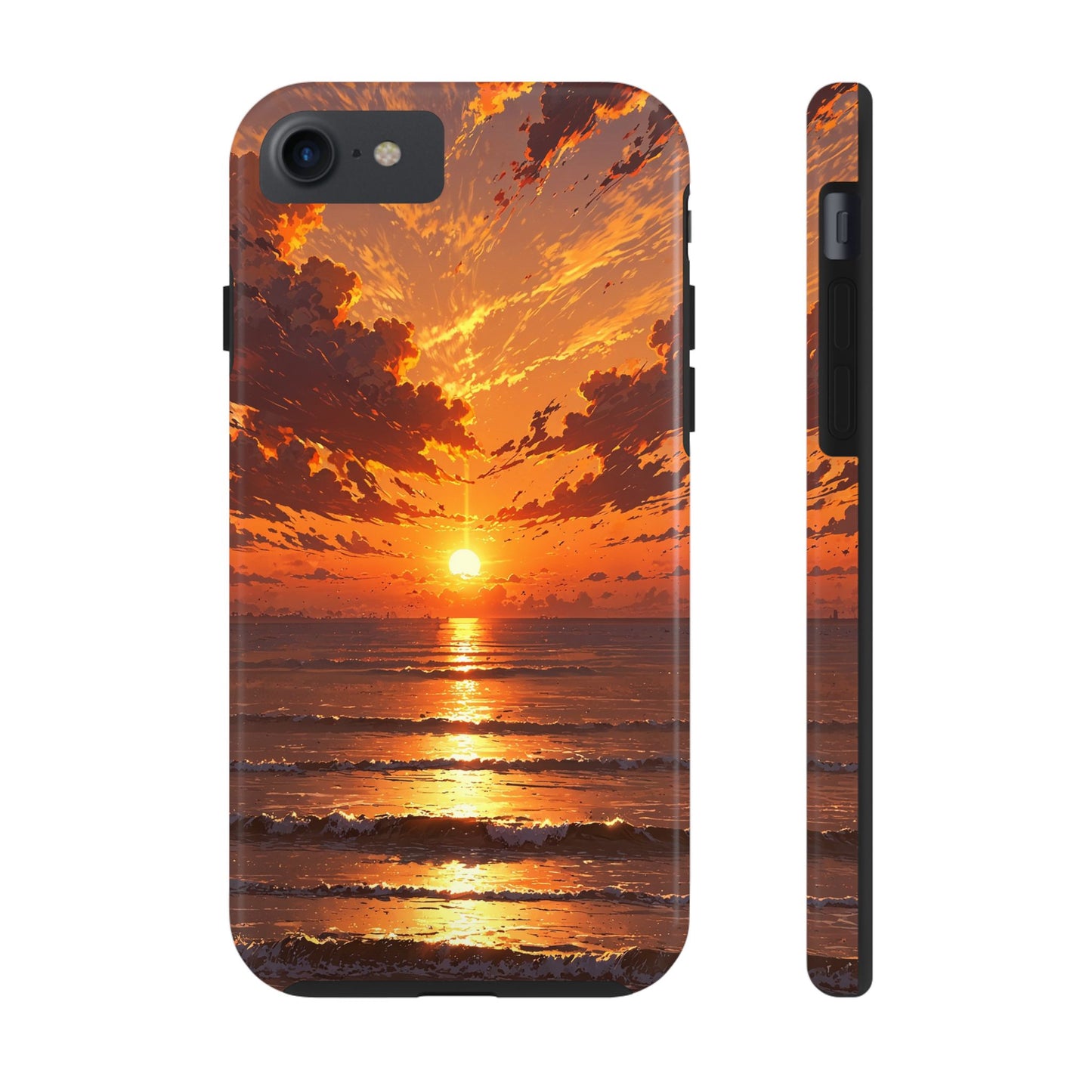 Sunset Waves Tough Phone Case - Vibrant Ocean Design