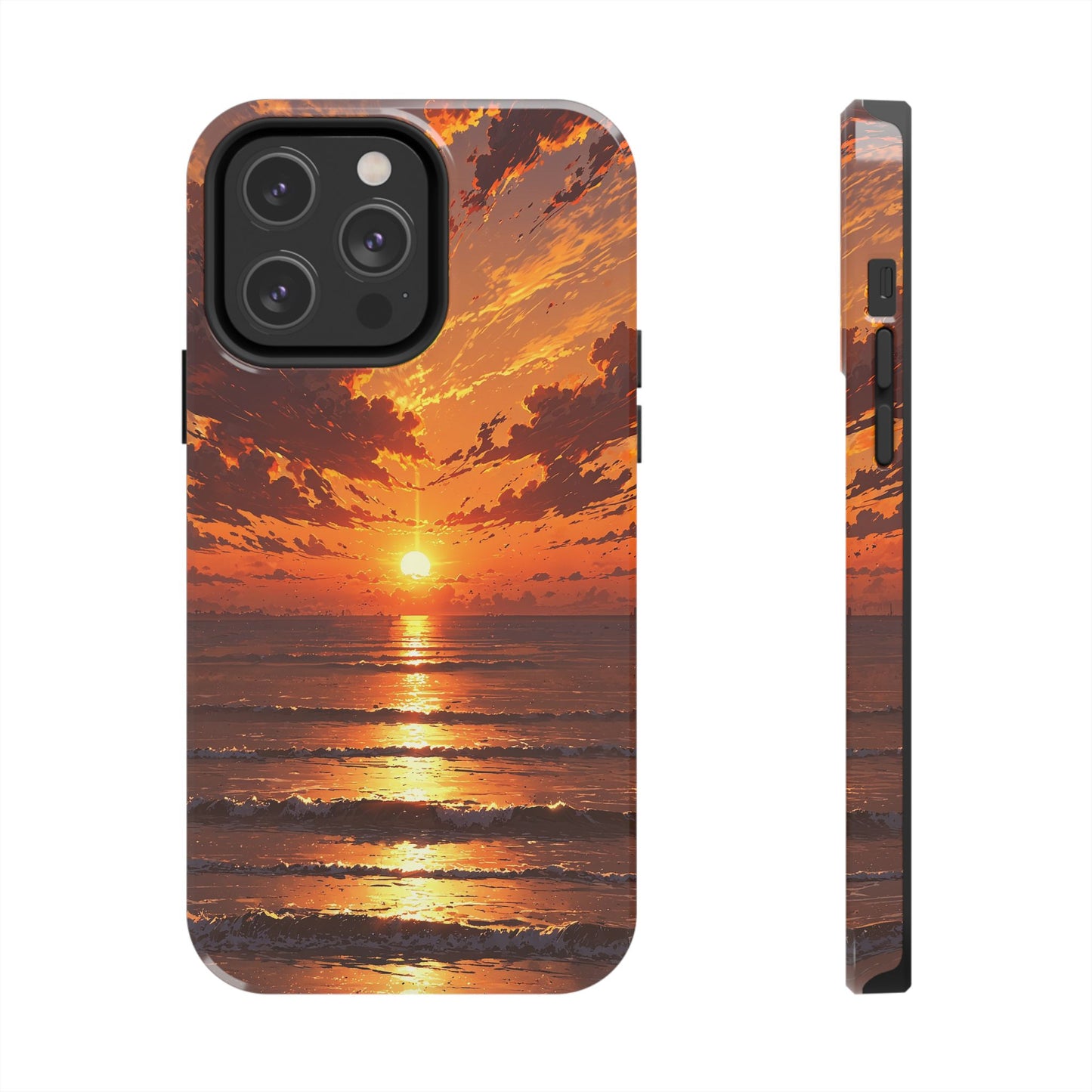 Sunset Waves Tough Phone Case - Vibrant Ocean Design