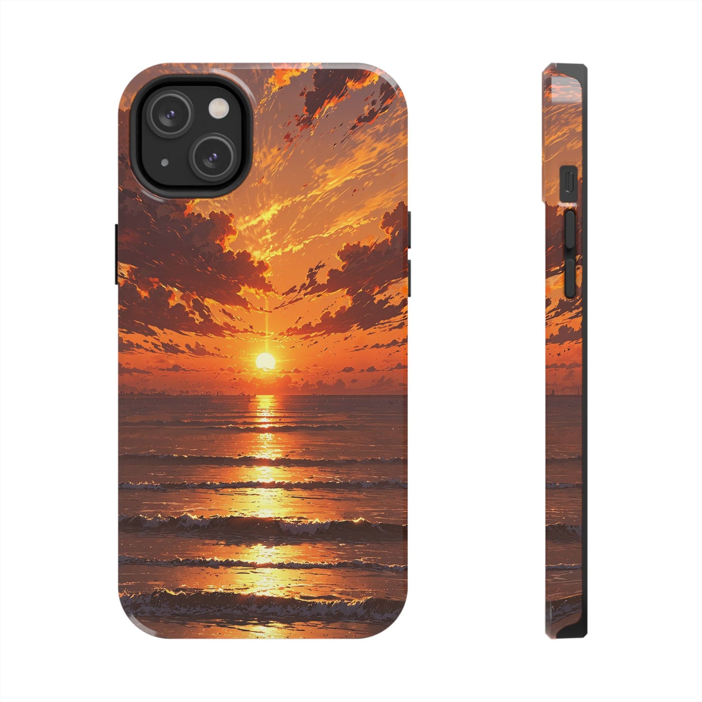 Sunset Waves Tough Phone Case - Vibrant Ocean Design