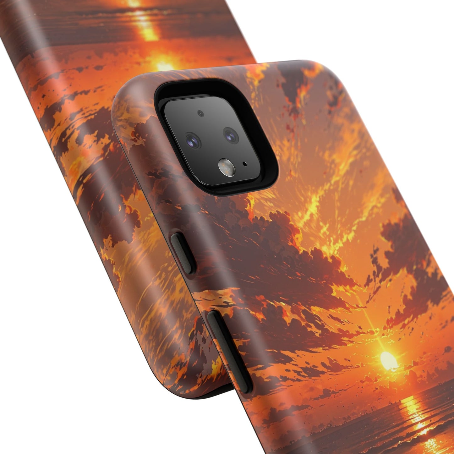 Sunset Waves Tough Phone Case – Vibrant Ocean Sunset Design, Perfect Gift for Nature Lovers