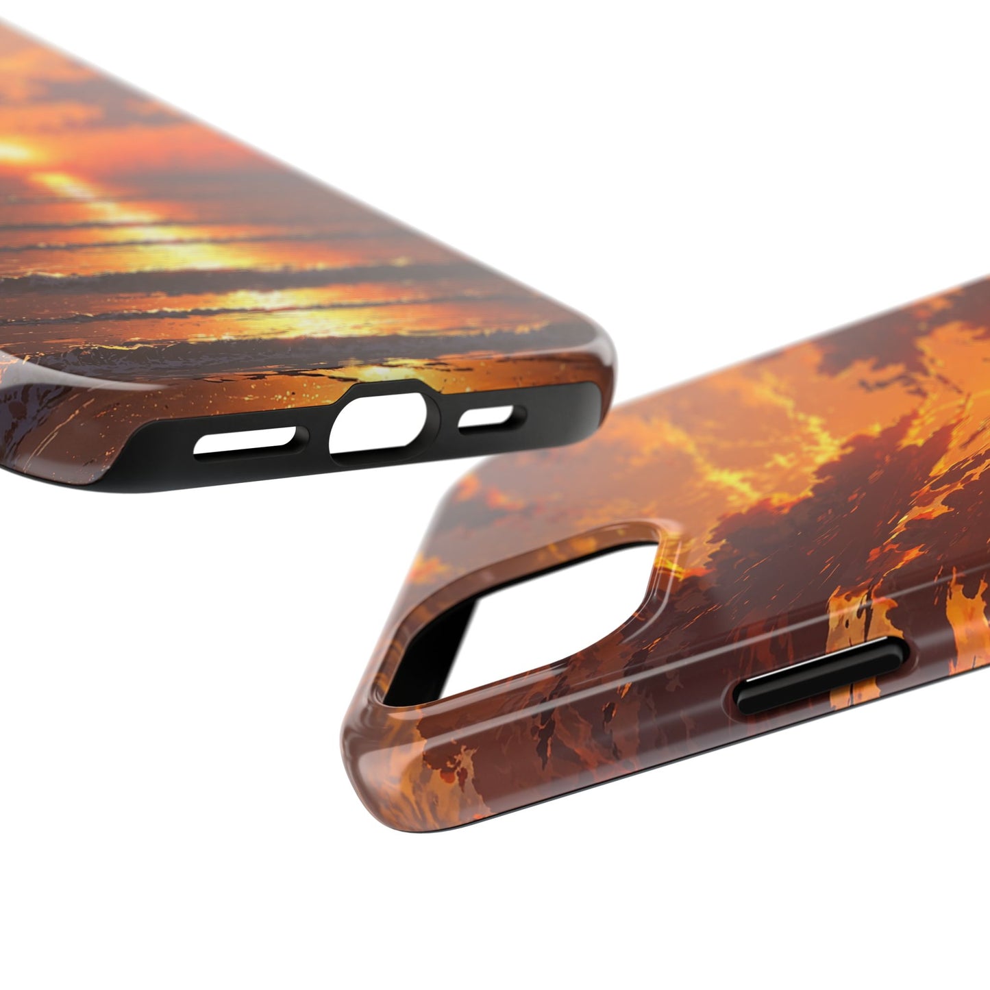 Sunset Waves Tough Phone Case - Vibrant Ocean Design