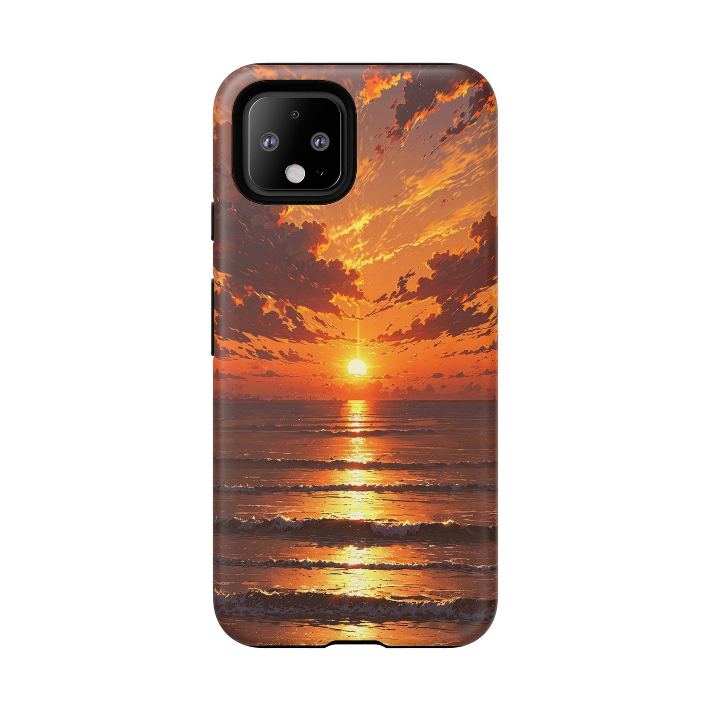 Sunset Waves Tough Phone Case – Vibrant Ocean Sunset Design, Perfect Gift for Nature Lovers