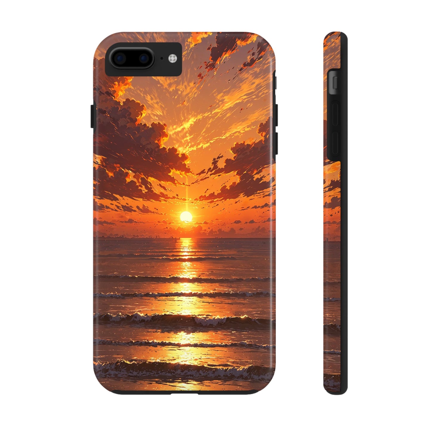 Sunset Waves Tough Phone Case - Vibrant Ocean Design
