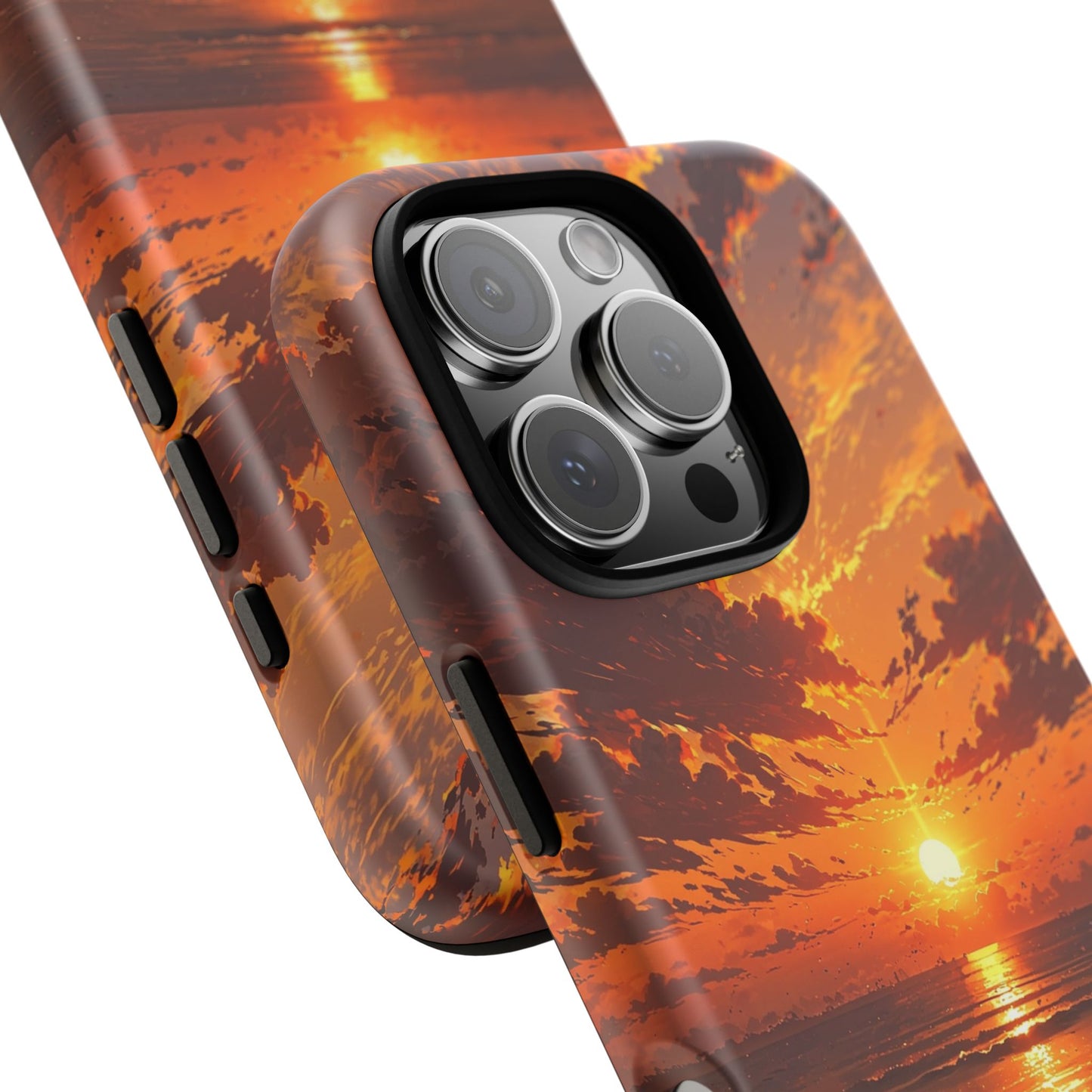 Sunset Waves Tough Phone Case – Vibrant Ocean Sunset Design, Perfect Gift for Nature Lovers