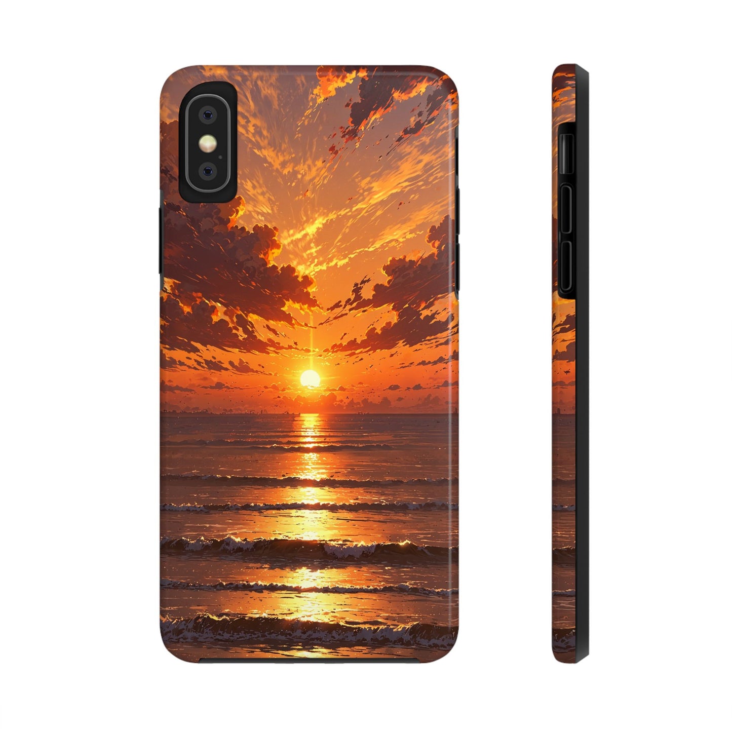 Sunset Waves Tough Phone Case - Vibrant Ocean Design