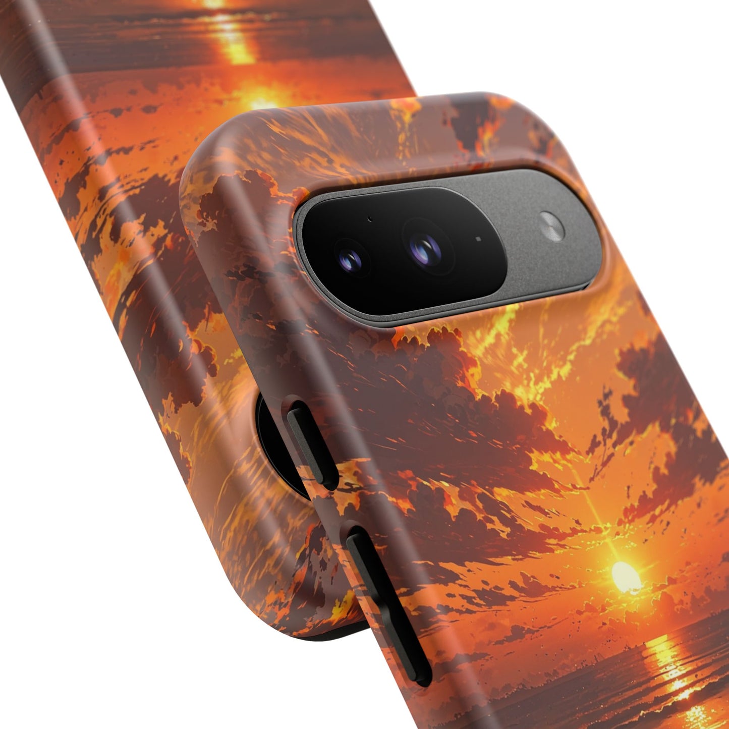 Sunset Waves Tough Phone Case – Vibrant Ocean Sunset Design, Perfect Gift for Nature Lovers