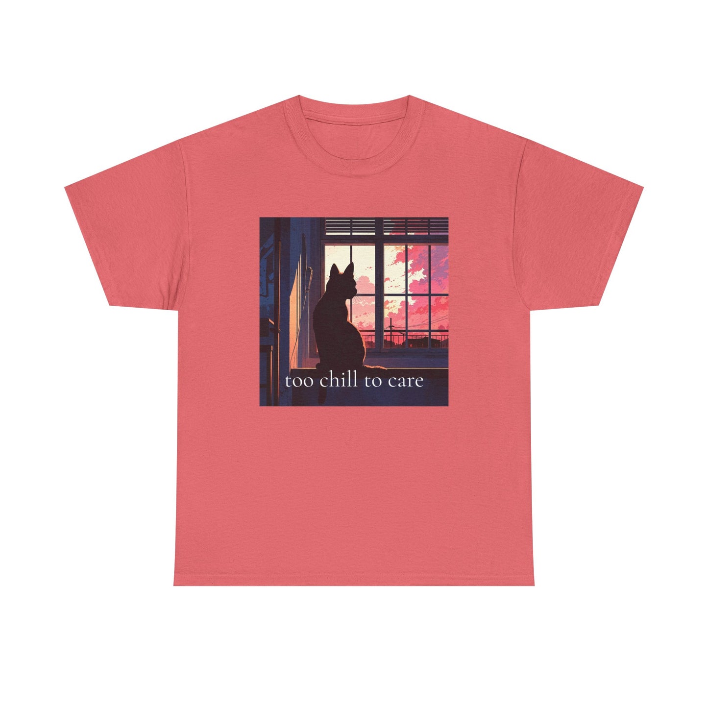 Too Chill to Care Unisex Heavy Cotton Tee - Relaxed Fit Graphic T-Shirt