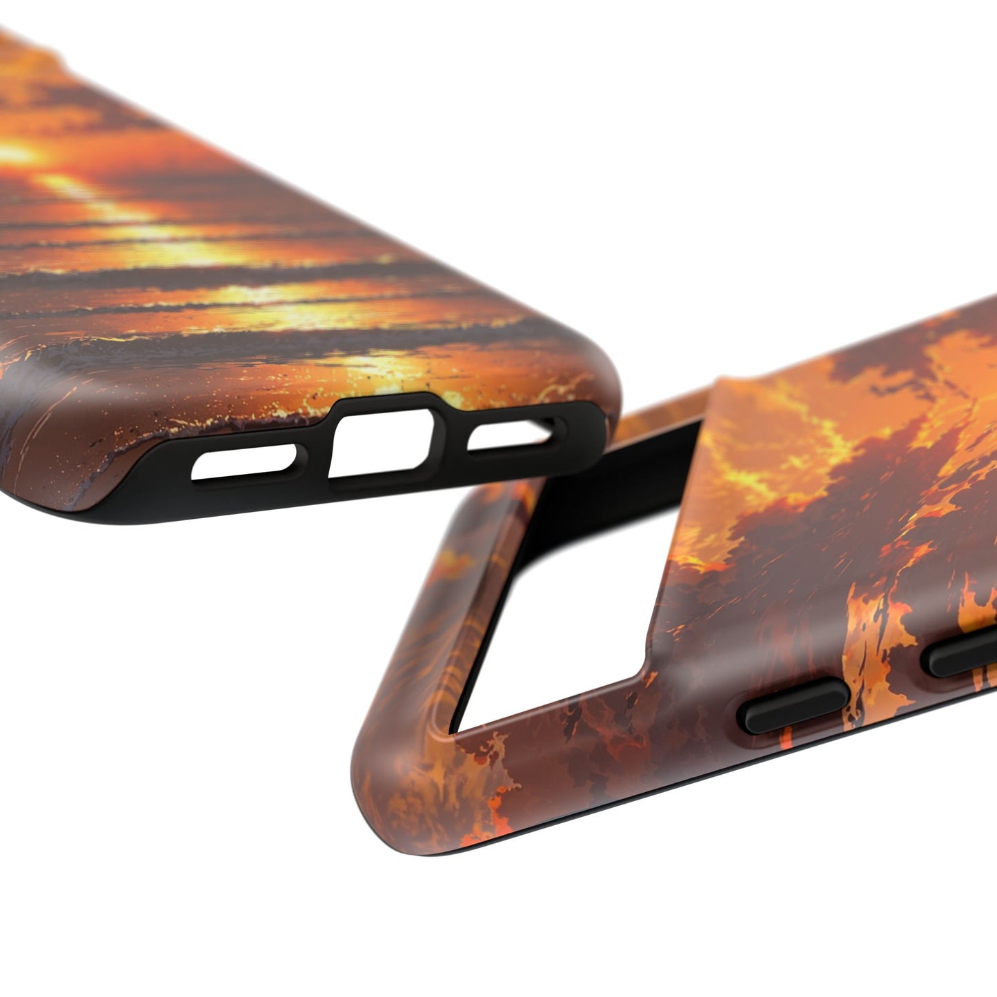 Sunset Waves Tough Phone Case – Vibrant Ocean Sunset Design, Perfect Gift for Nature Lovers