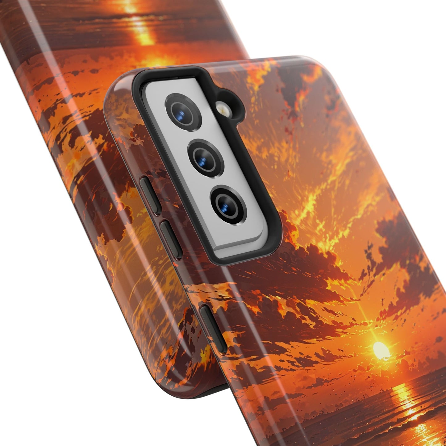 Sunset Waves Tough Phone Case - Vibrant Ocean Design