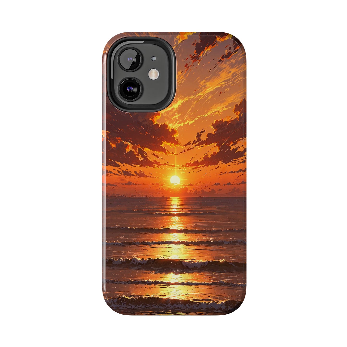 Sunset Waves Tough Phone Case - Vibrant Ocean Design