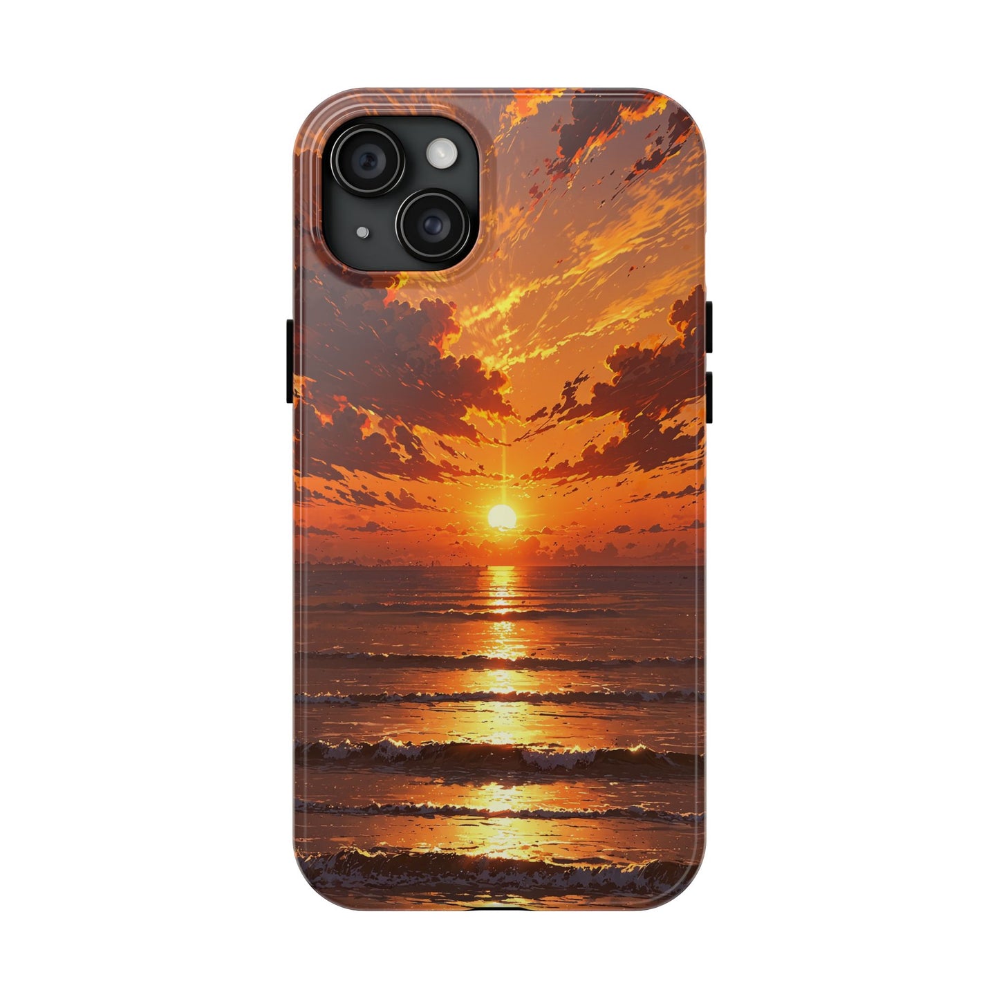 Sunset Waves Tough Phone Case - Vibrant Ocean Design