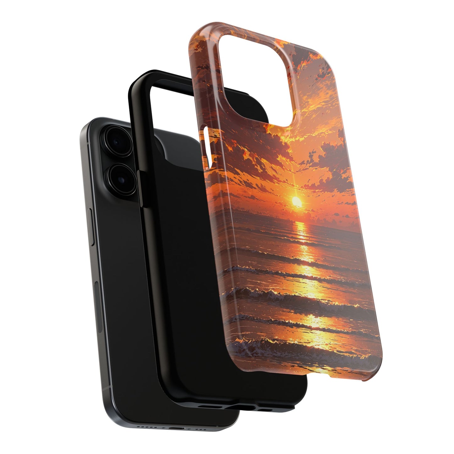 Sunset Waves Tough Phone Case - Vibrant Ocean Design