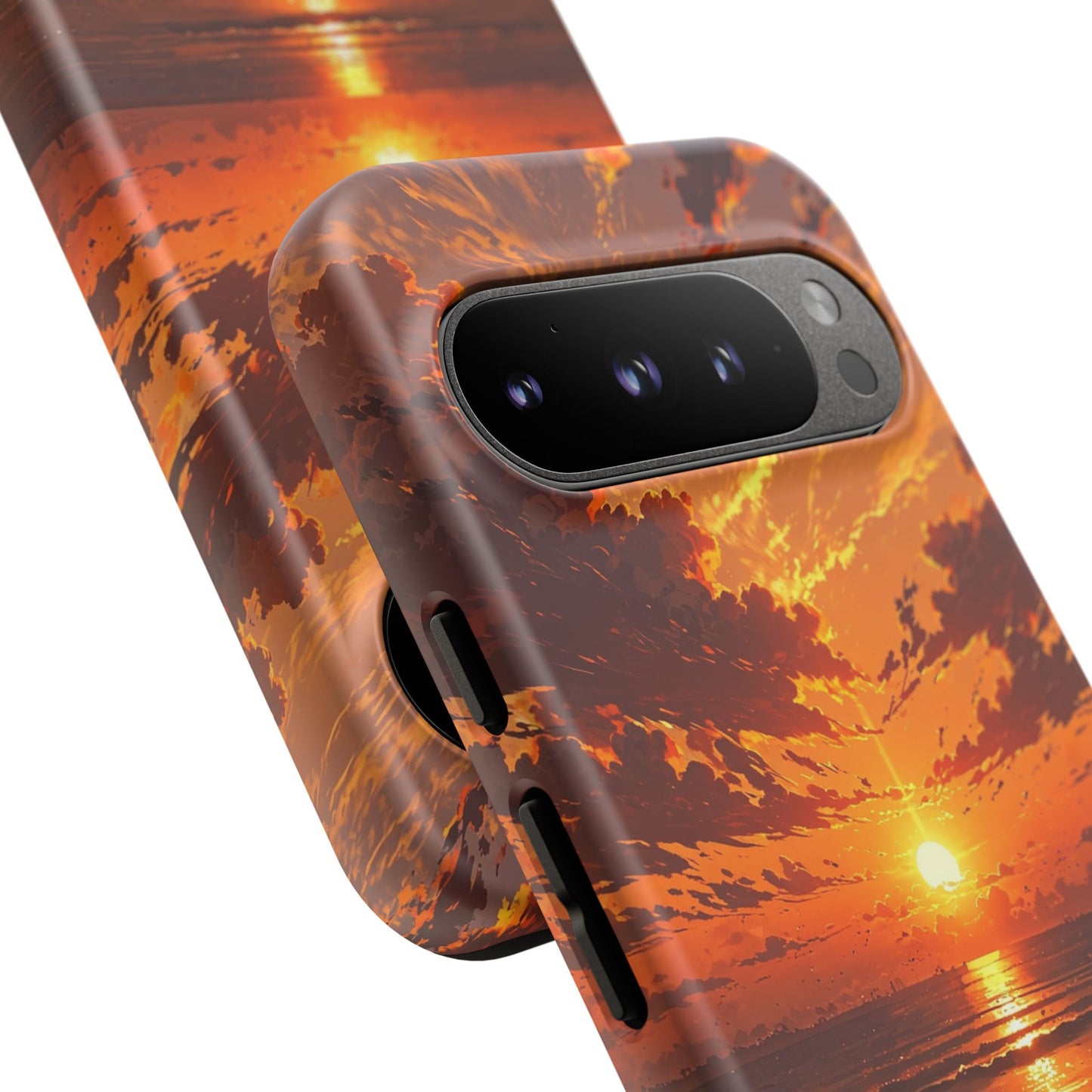 Sunset Waves Tough Phone Case – Vibrant Ocean Sunset Design, Perfect Gift for Nature Lovers