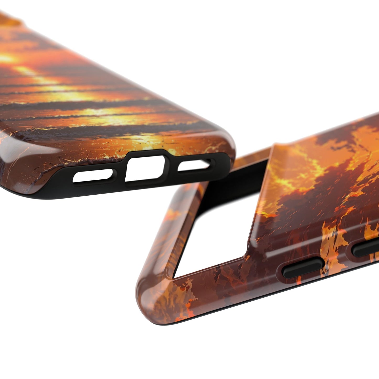 Sunset Waves Tough Phone Case – Vibrant Ocean Sunset Design, Perfect Gift for Nature Lovers