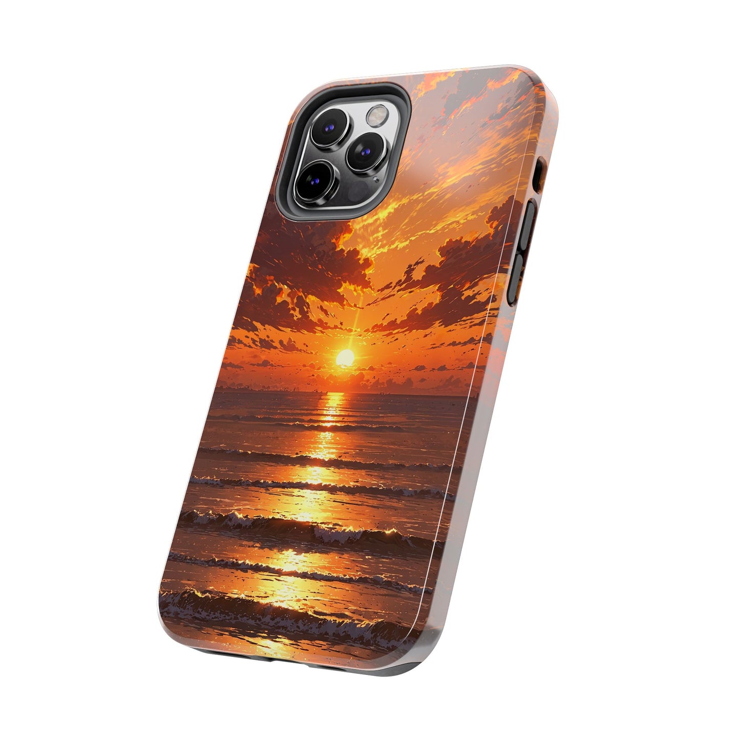 Sunset Waves Tough Phone Case - Vibrant Ocean Design
