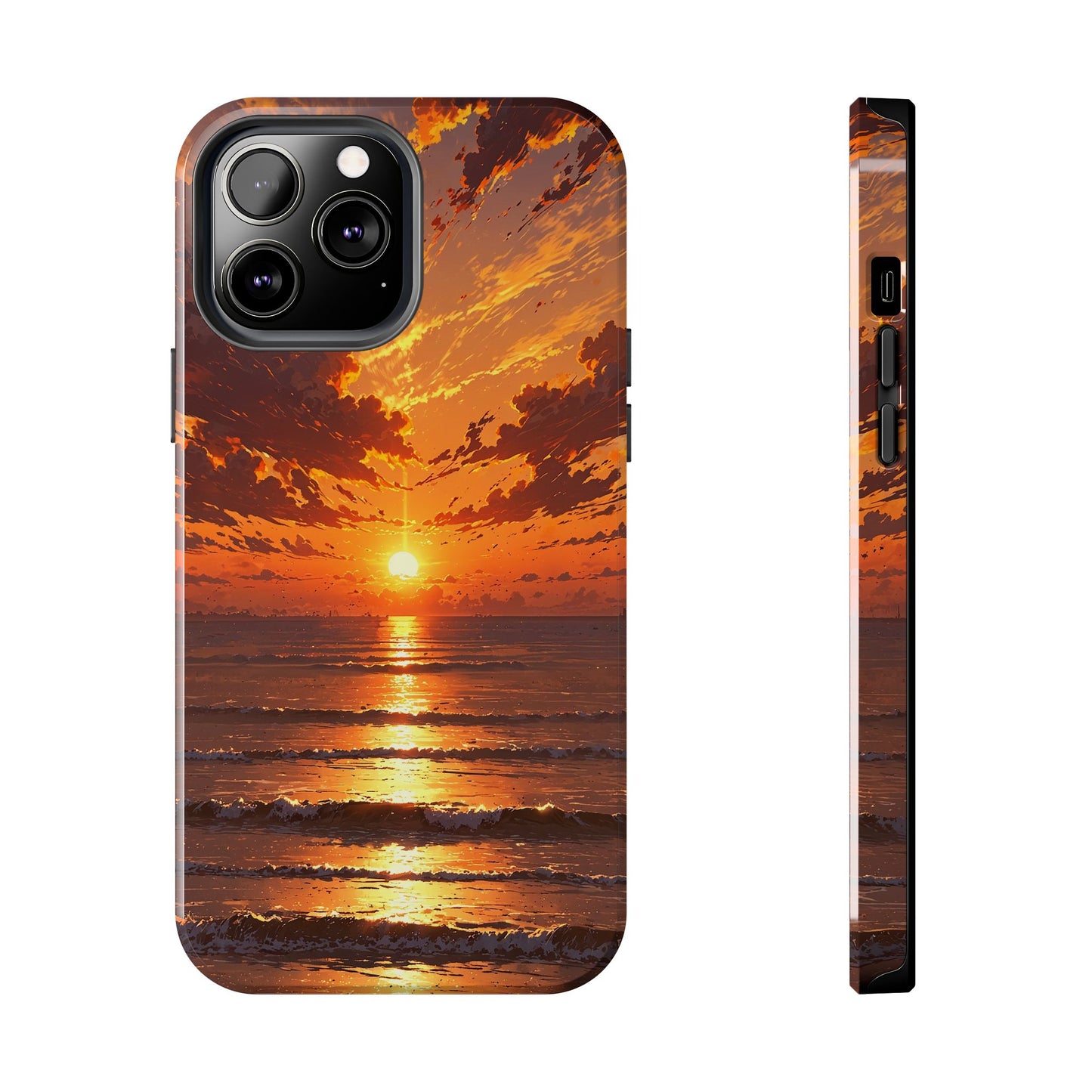 Sunset Waves Tough Phone Case - Vibrant Ocean Design