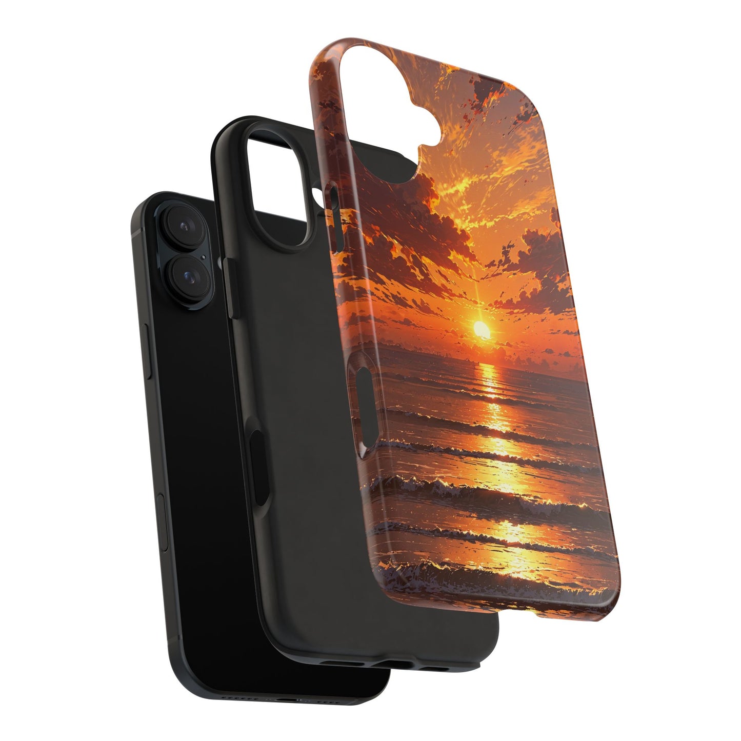 Sunset Waves Tough Phone Case - Vibrant Ocean Design