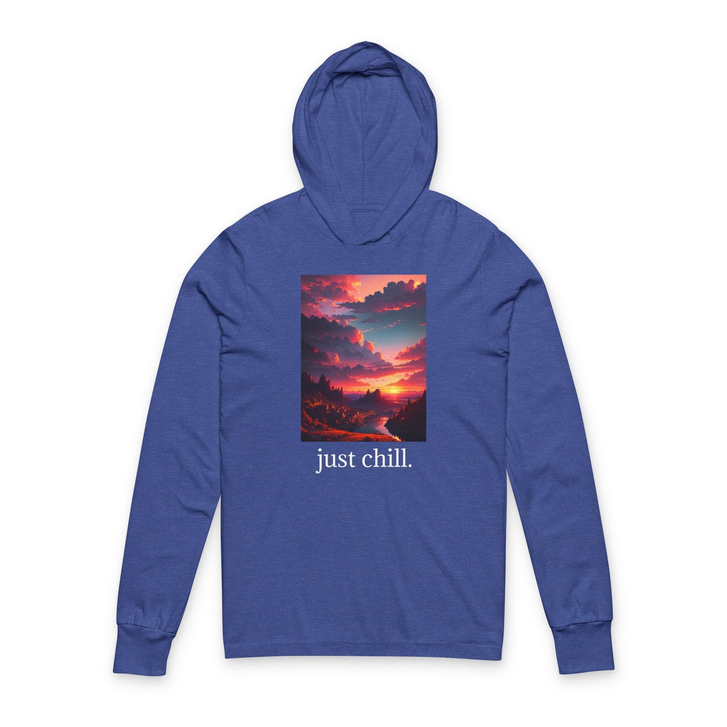 Golden Hour - Unisex Hooded Long Sleeve Tee - Relaxed Summer Vibes