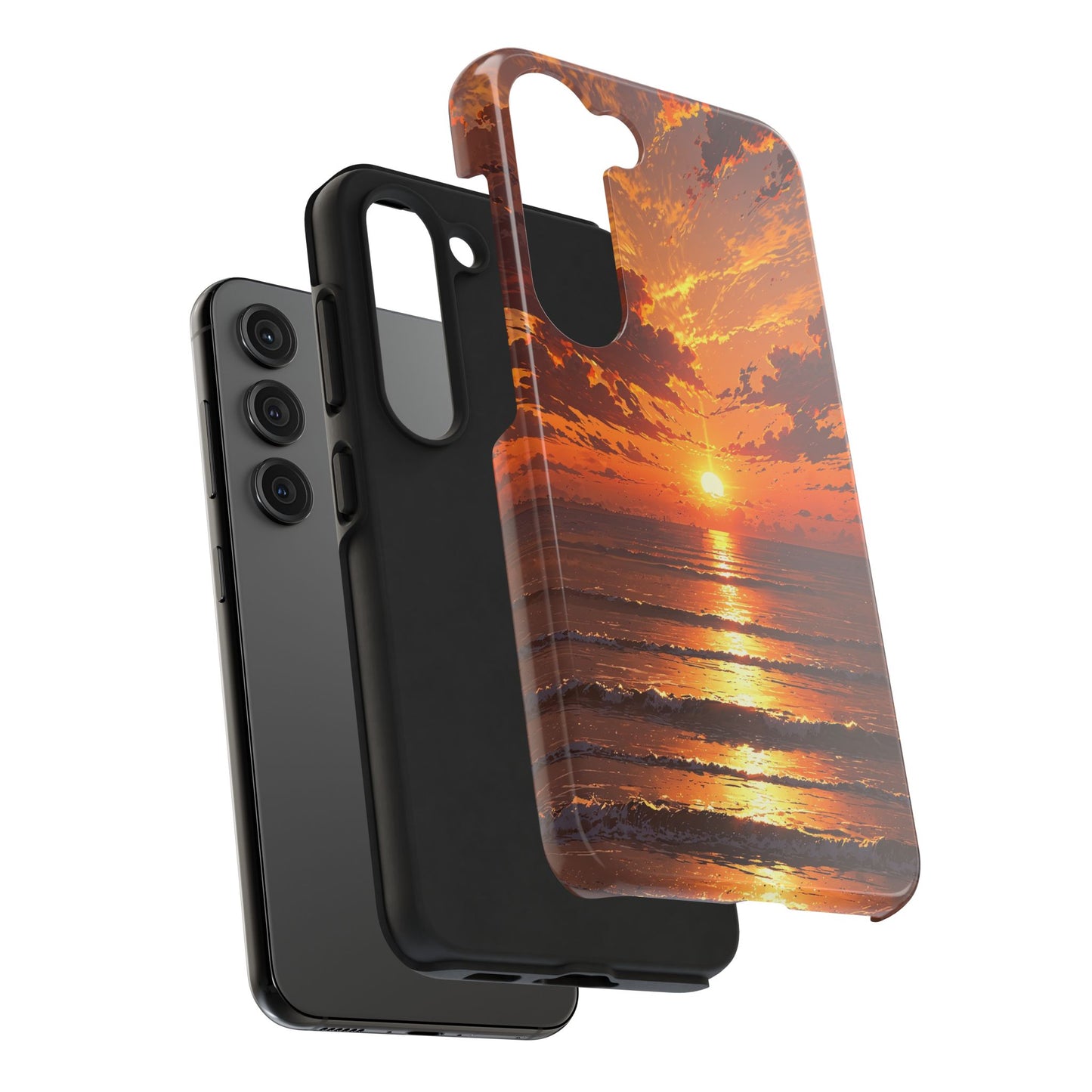 Sunset Waves Tough Phone Case - Vibrant Ocean Design