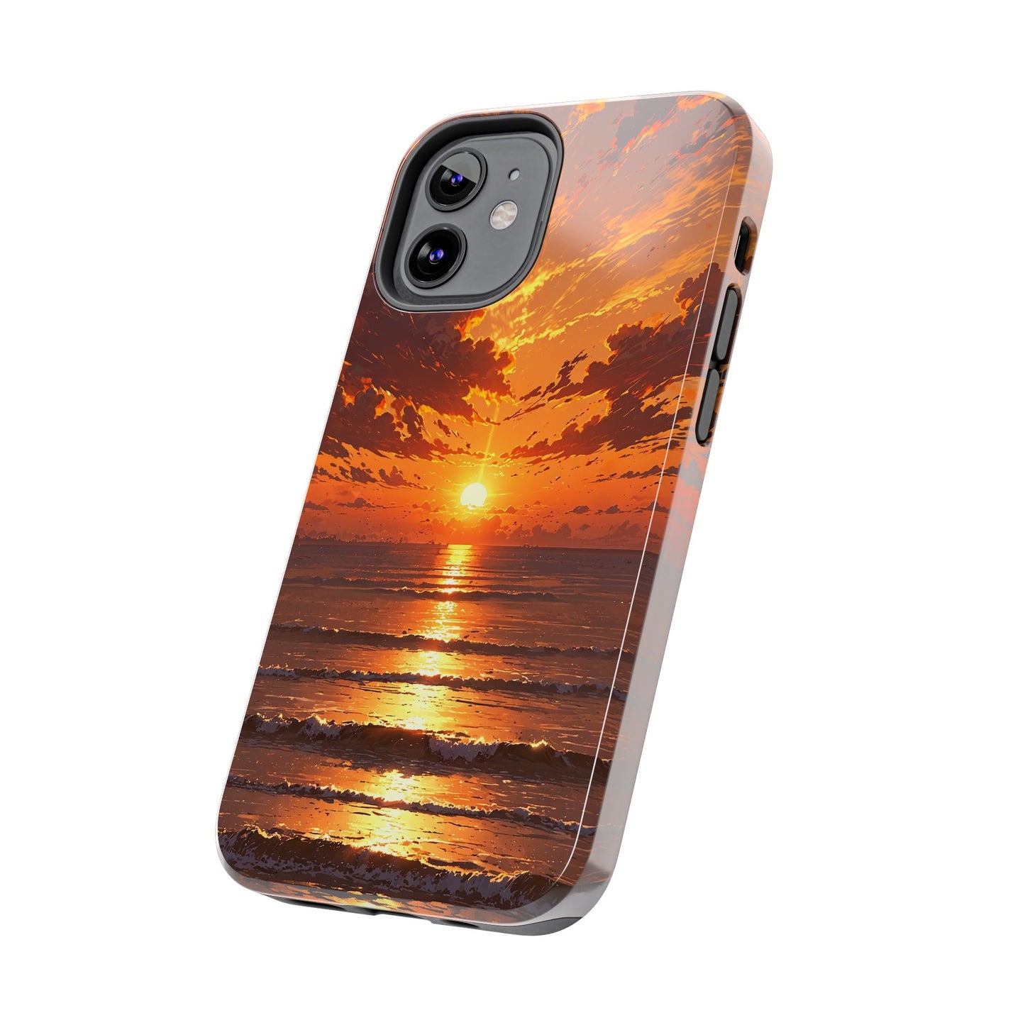 Sunset Waves Tough Phone Case - Vibrant Ocean Design