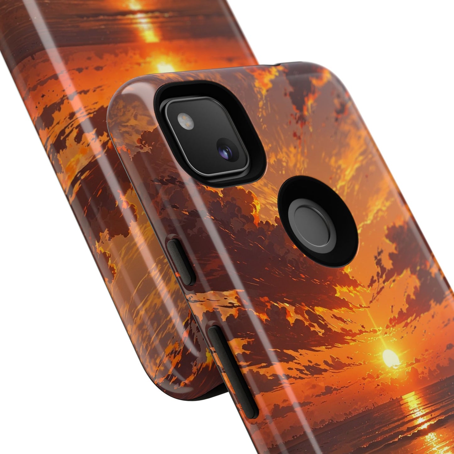 Sunset Waves Tough Phone Case – Vibrant Ocean Sunset Design, Perfect Gift for Nature Lovers