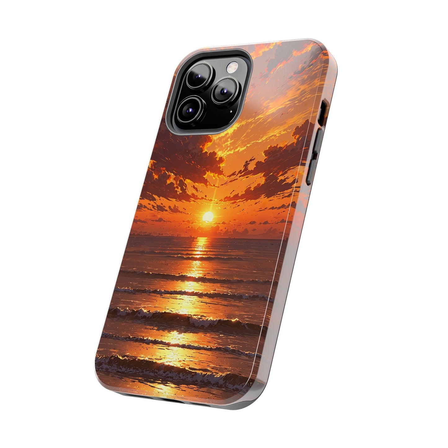 Sunset Waves Tough Phone Case - Vibrant Ocean Design