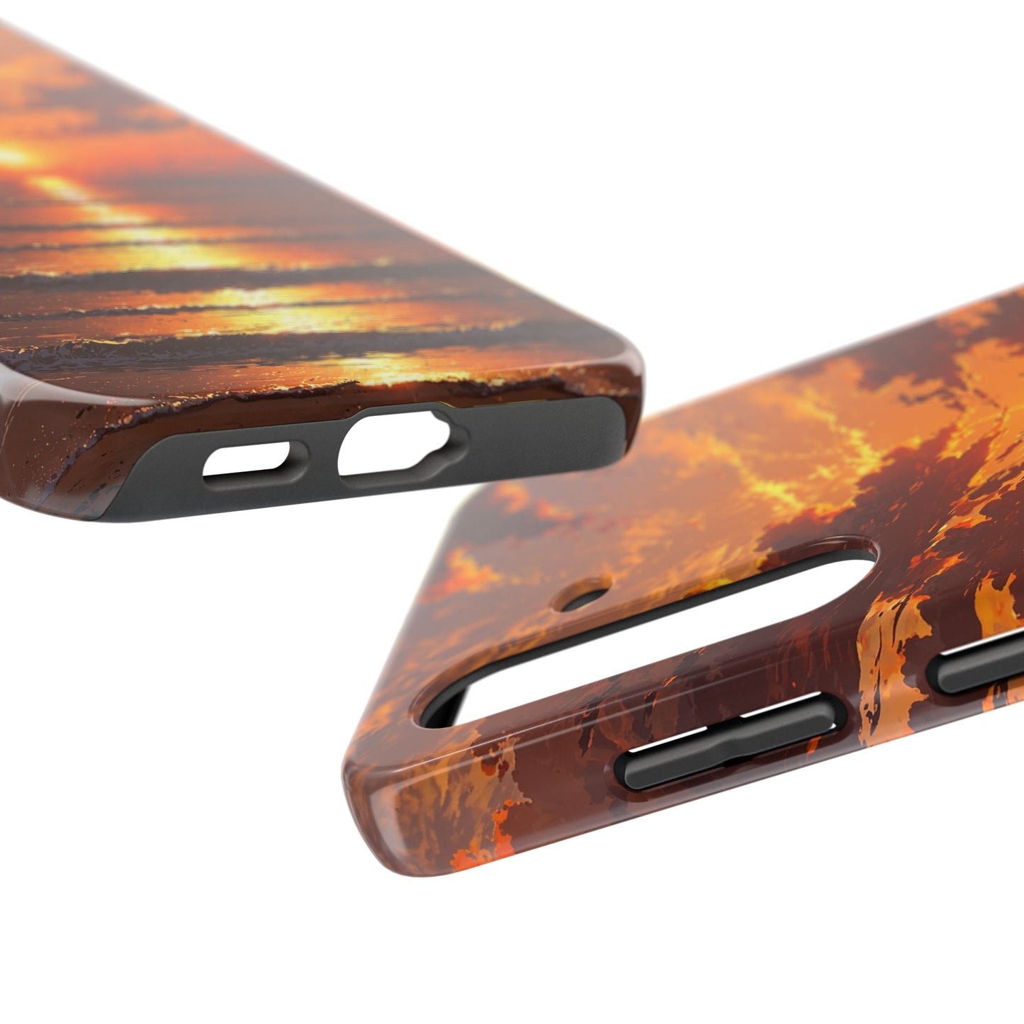 Sunset Waves Tough Phone Case - Vibrant Ocean Design