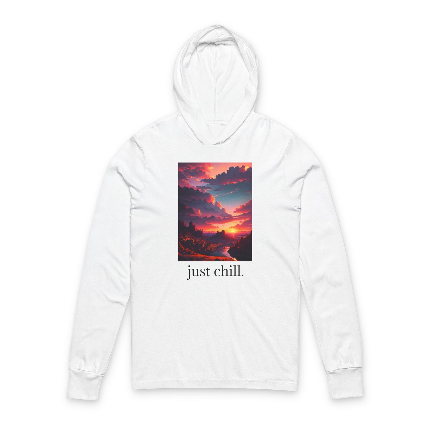 Golden Hour - Unisex Hooded Long Sleeve Tee - Relaxed Summer Vibes